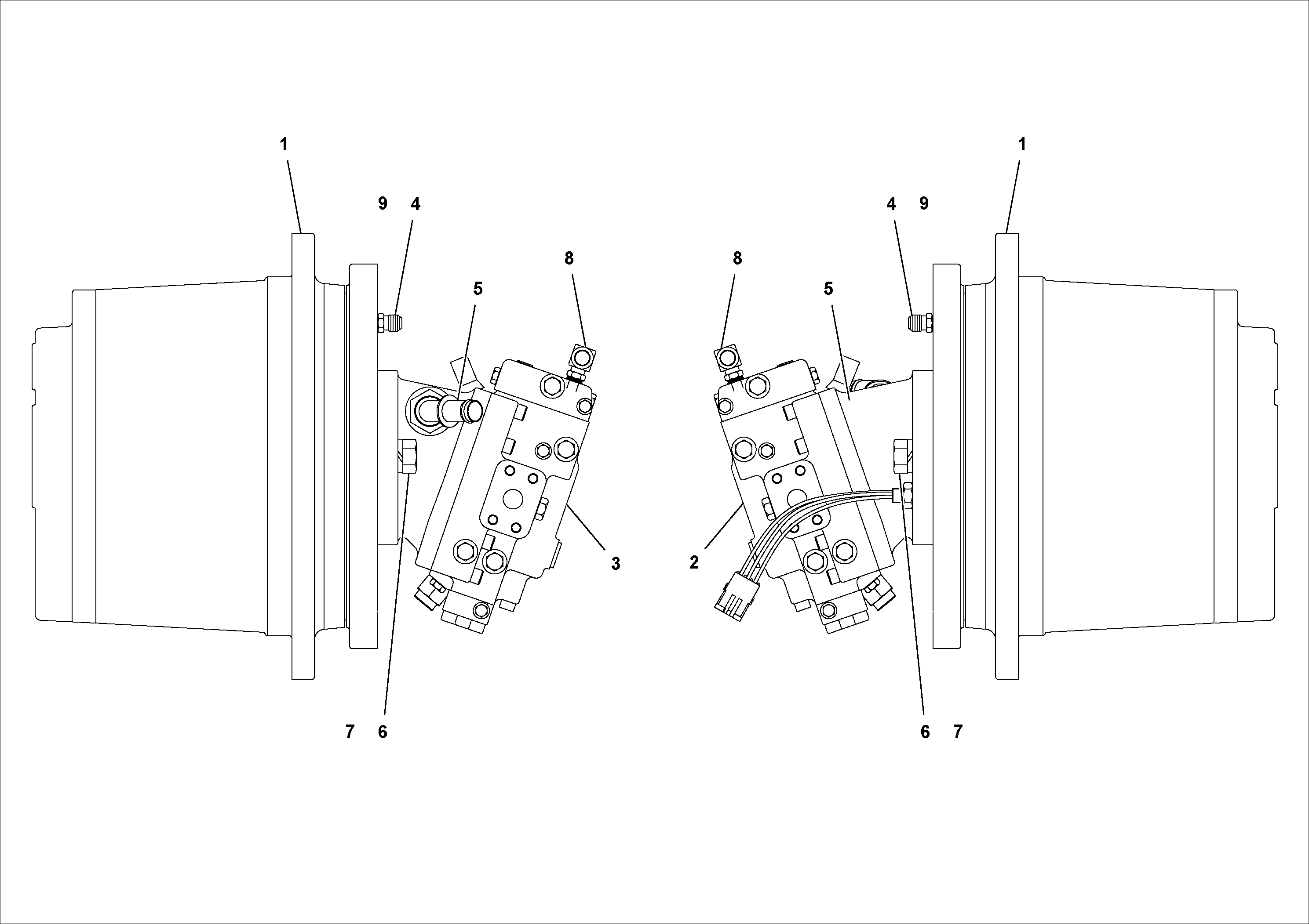 Схема запчастей Volvo PF2181 - 78697 Traction Planetary/motor Assembly PF2181 S/N 200987-