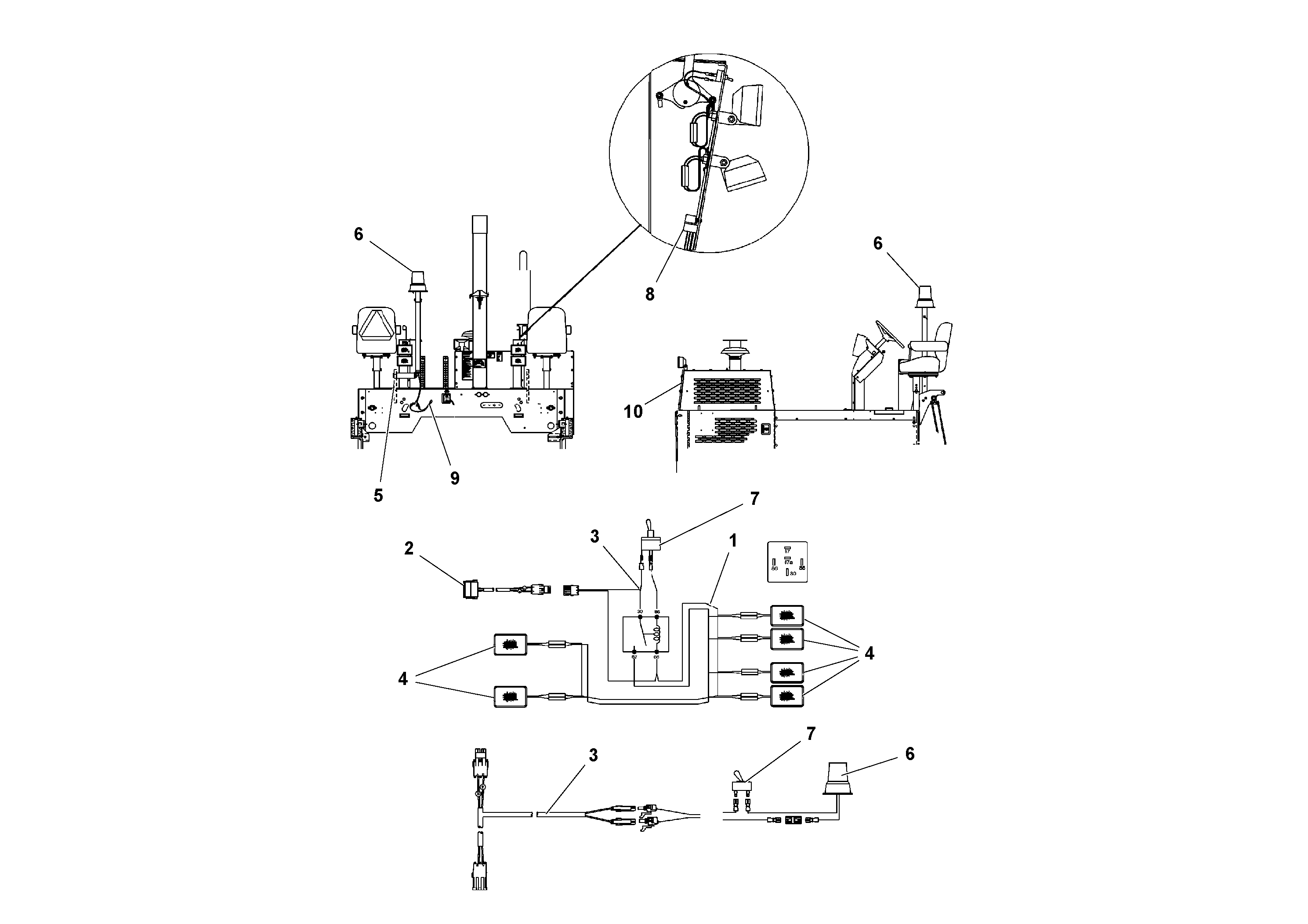 Схема запчастей Volvo PF2181 - 91688 Light Kits PF2181 S/N 197473-