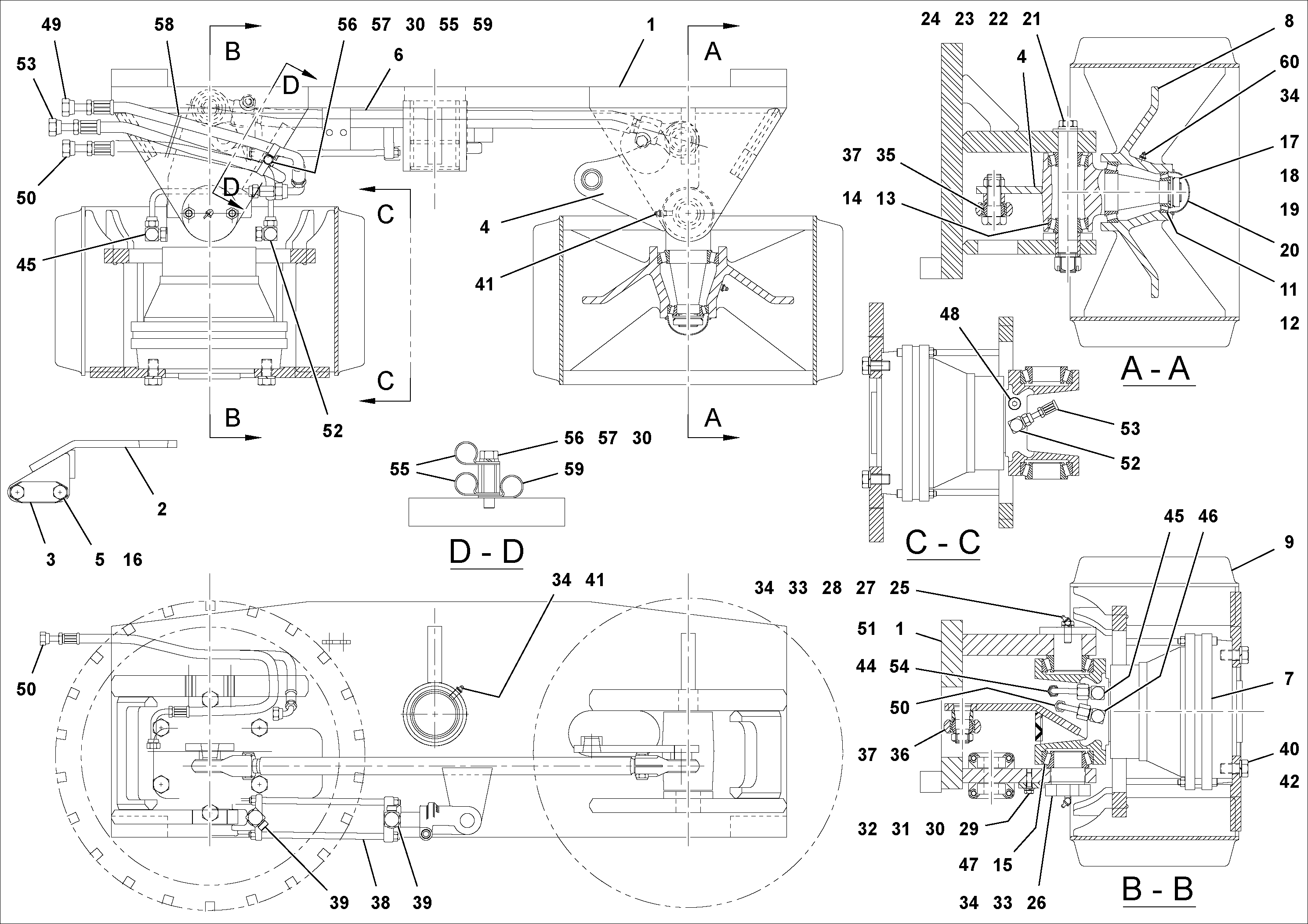 Схема запчастей Volvo PF2181 - 73168 Bogie Steering Assemblies PF2181 S/N 200987-