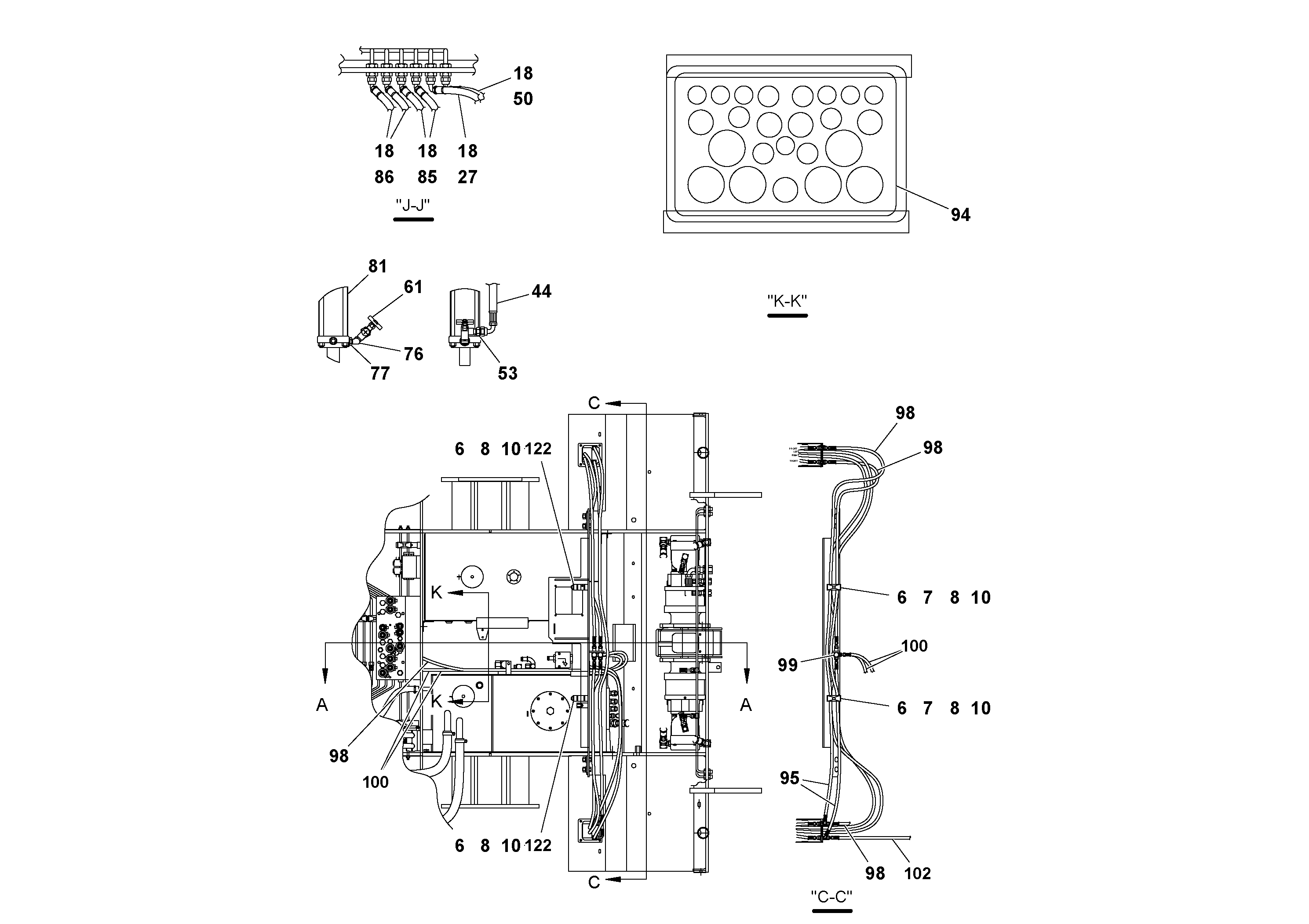 Схема запчастей Volvo PF2181 - 80208 Hydraulic Arrangement PF2181 S/N 200987-