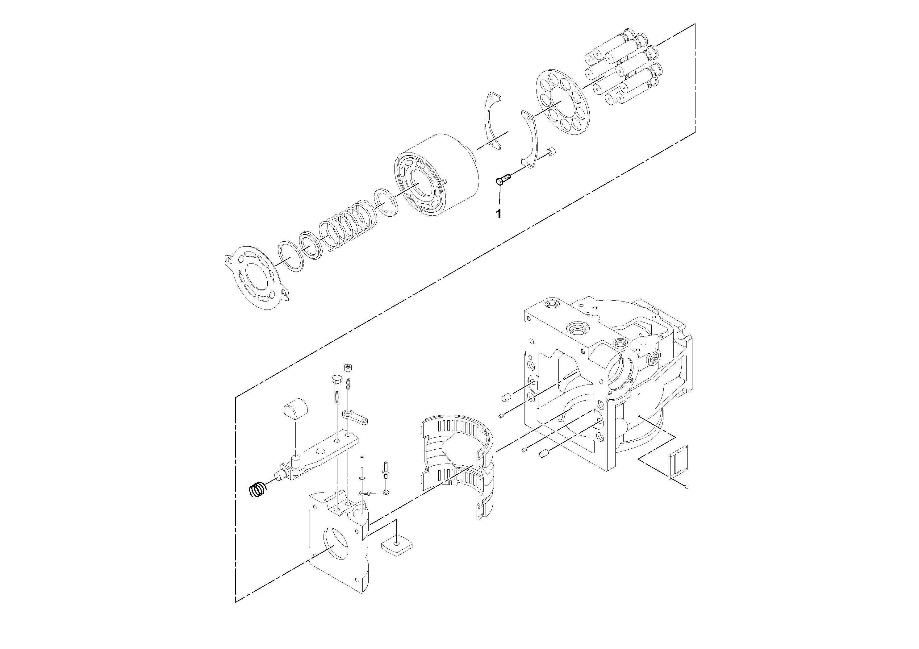 Схема запчастей Volvo PF2181 - 72901 Гидронасос (основной насос) PF2181 S/N 200987-