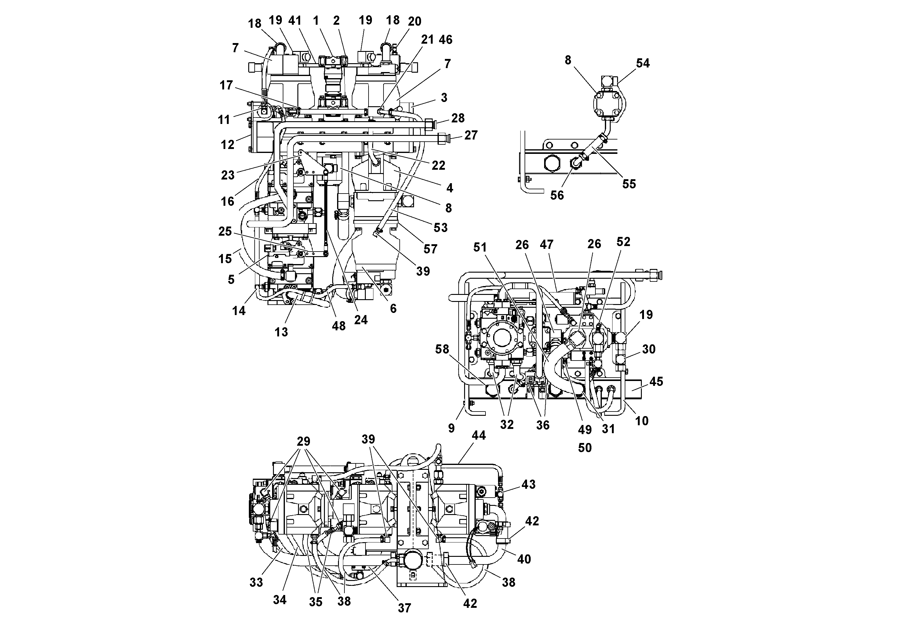 Схема запчастей Volvo PF2181 - 102988 Pump Drive Box PF2181 S/N 197473-