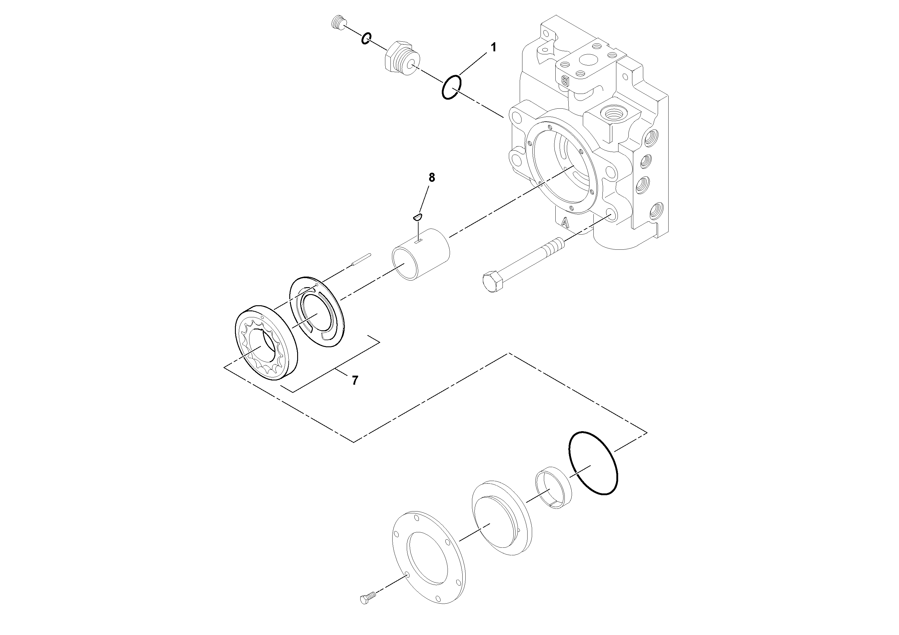 Схема запчастей Volvo PF2181 - 78476 Гидронасос (основной насос) PF2181 S/N 200987-
