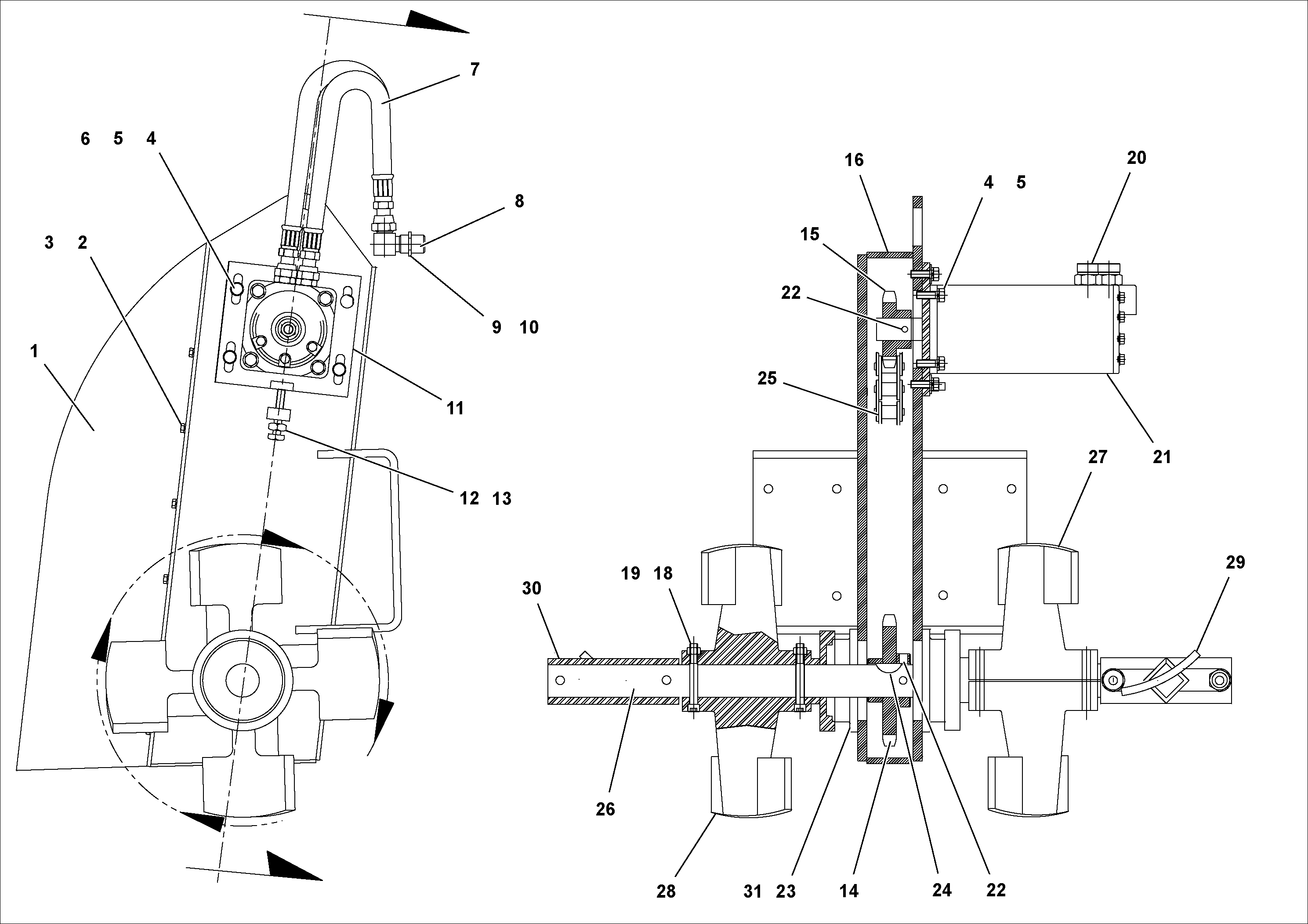 Схема запчастей Volvo PF2181 - 105353 Mixer/agitator Assembly PF2181 S/N 200987-