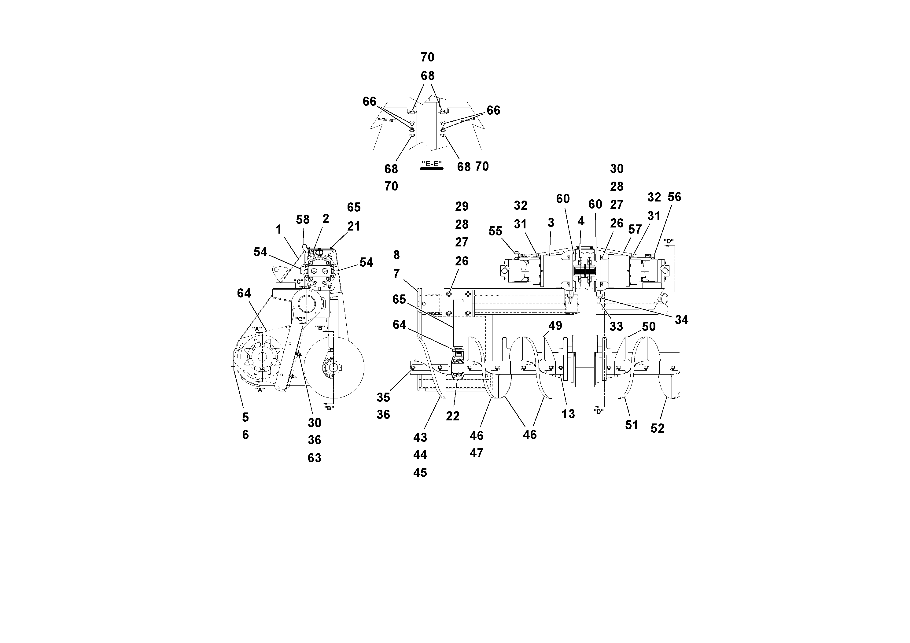Схема запчастей Volvo PF2181 - 74032 Auger/conveyor Drive Assembly PF2181 S/N 200987-
