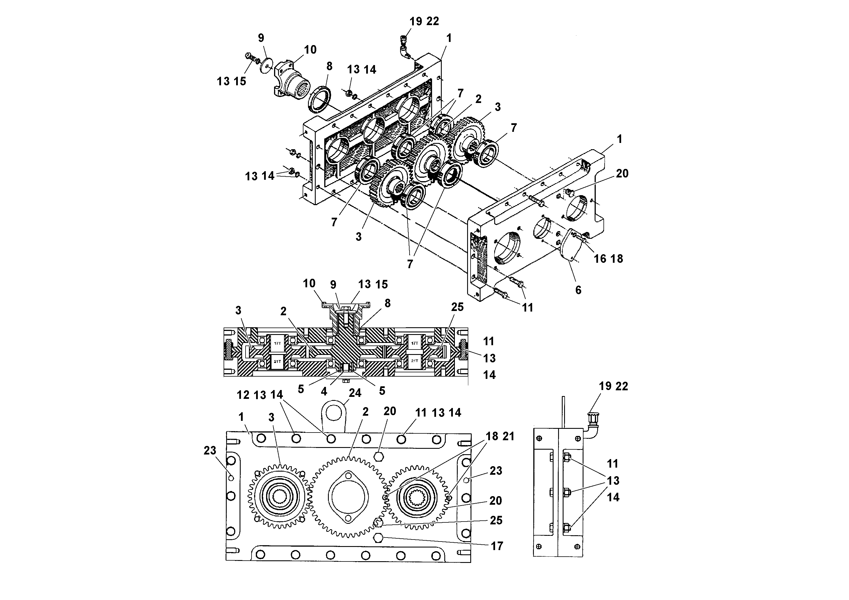 Схема запчастей Volvo PF2181 - 92578 Pump Drive Transmission PF2181 S/N 197473-