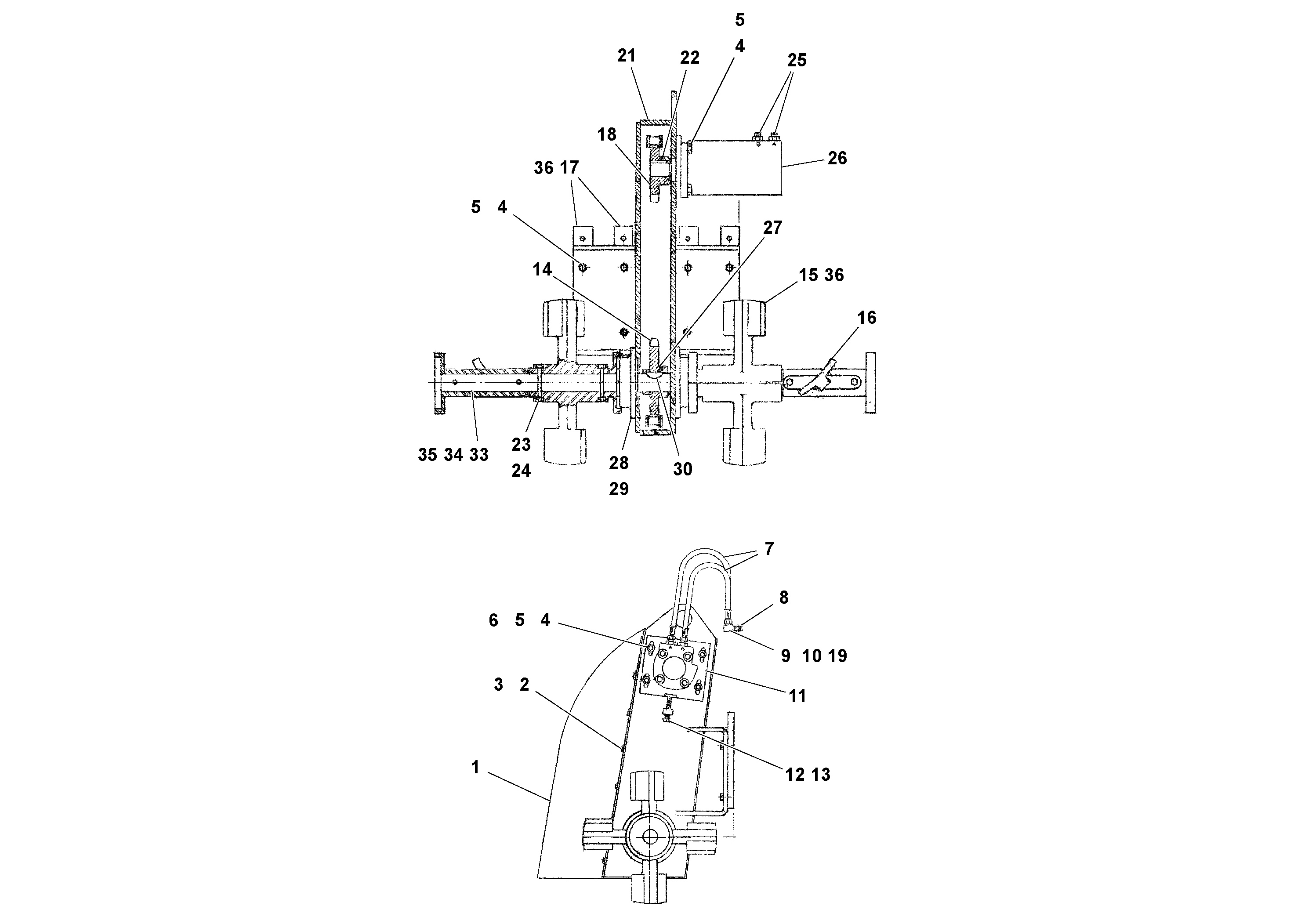 Схема запчастей Volvo PF2181 - 105007 Mixer/agitator Assembly PF2181 S/N 197473-