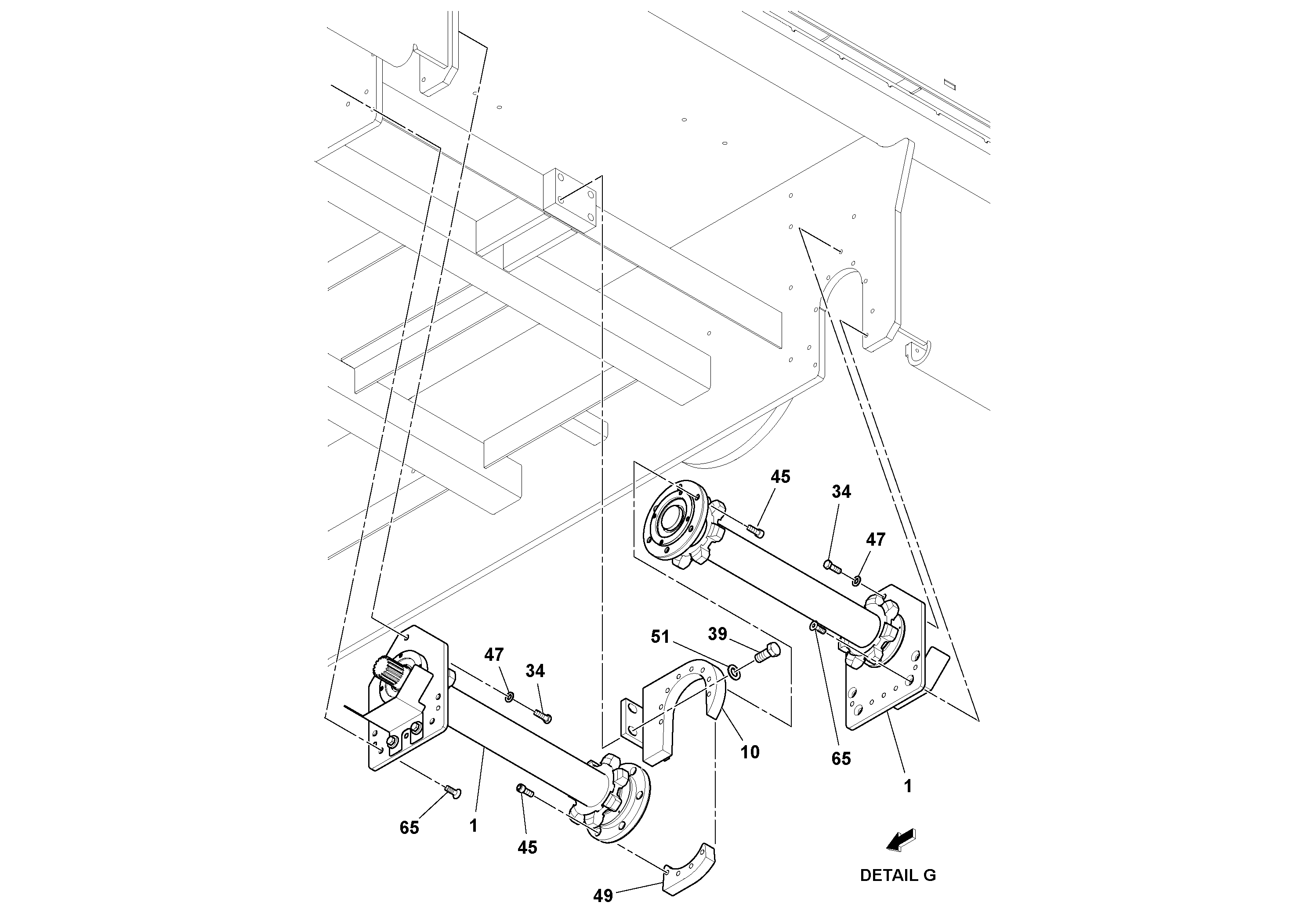 Схема запчастей Volvo PF6160 - 100308 Conveyor Installation PF6160/PF6170