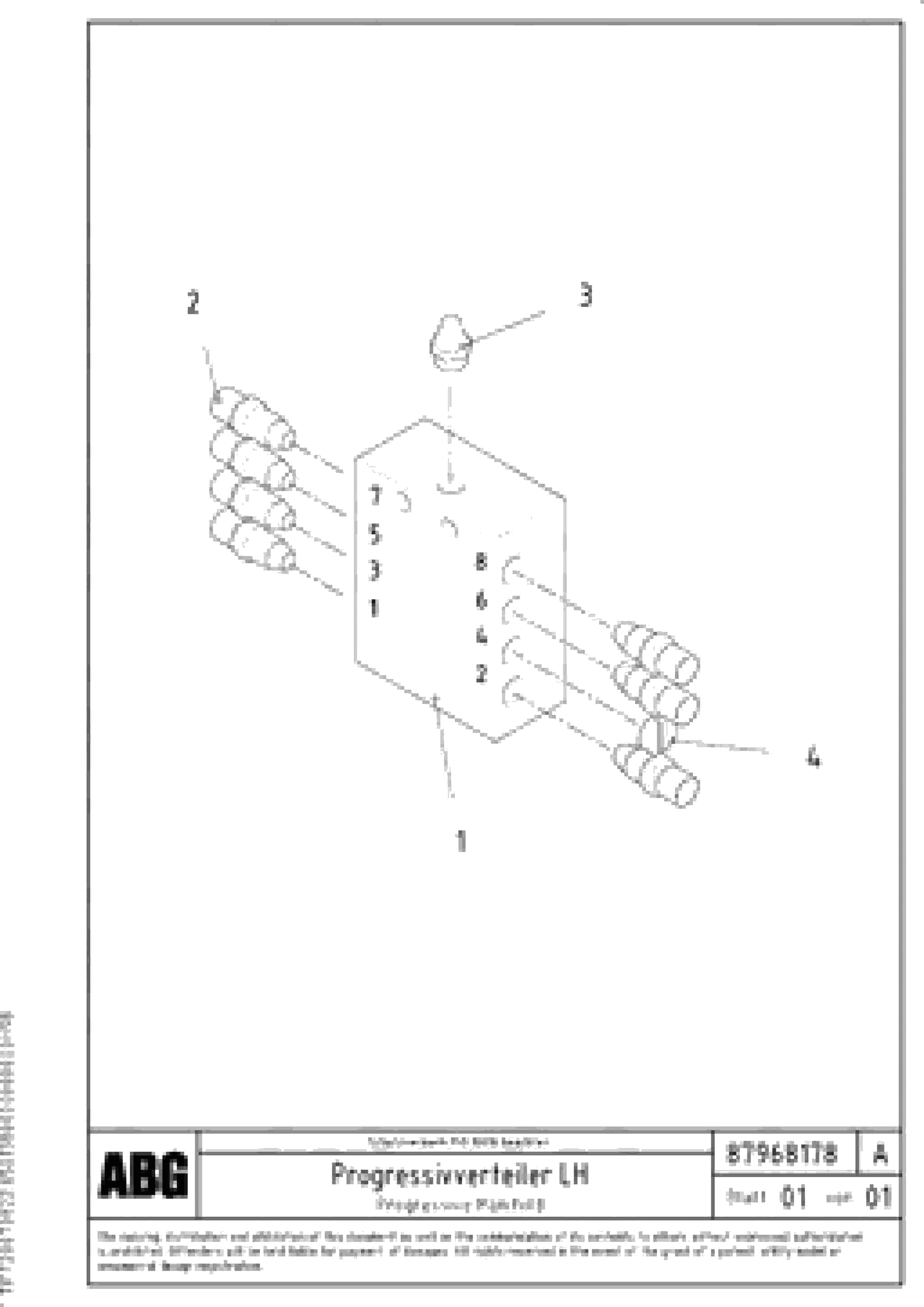 Схема запчастей Volvo PF6160 - 89099 Progressive manifold for extension OMNI 1021 ATT. SCREEDS 3,0 - 9,0M PF6110 PF6160/PF6170