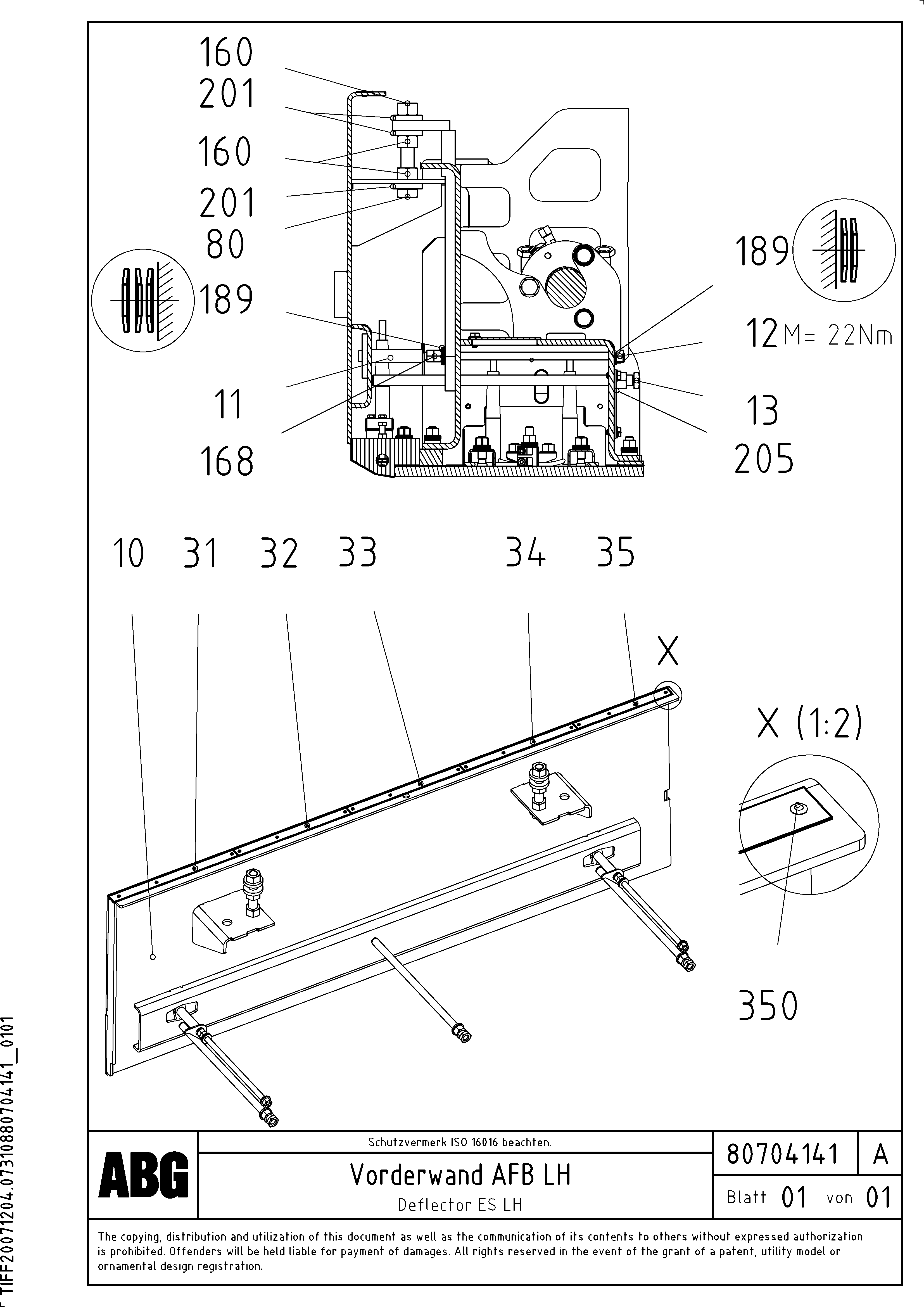 Схема запчастей Volvo PF6160 - 70180 Deflector for extension OMNI 1000 ATT. SCREEDS 3,0 - 9,0M PF6110, PF6160/6170