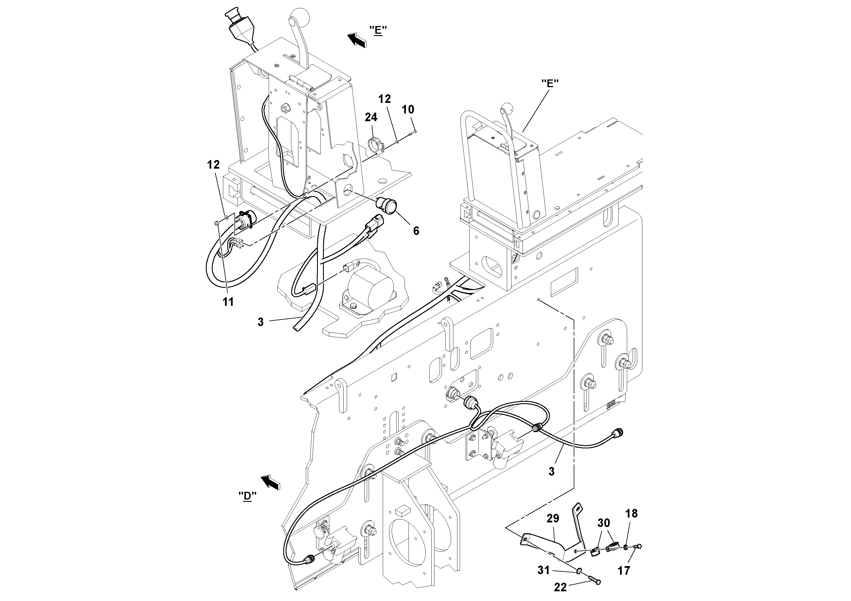 Схема запчастей Volvo PF6170 - 95932 Harness Installation PF6160/PF6170