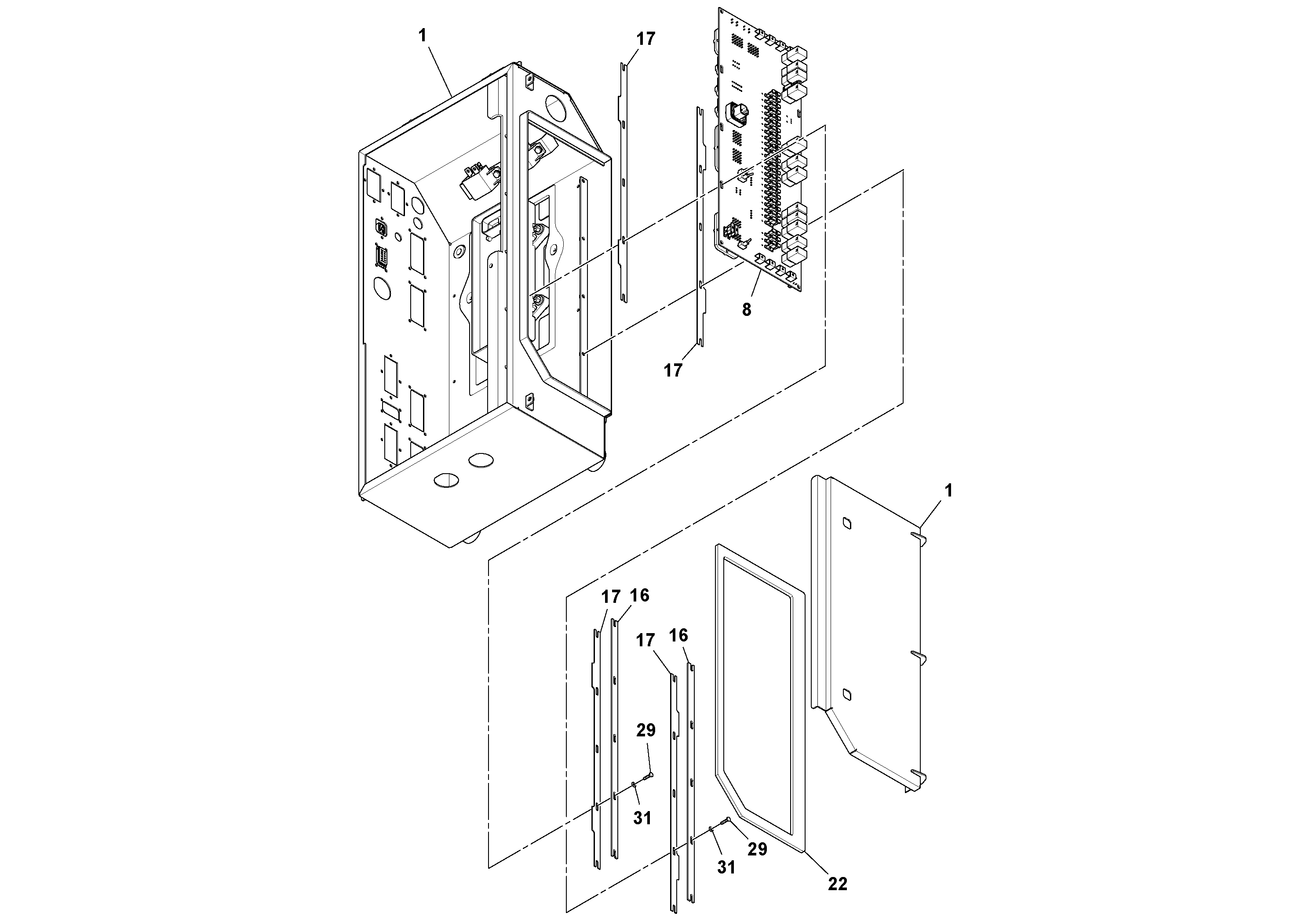 Схема запчастей Volvo PF6170 - 92172 Junction Box PF6160/PF6170