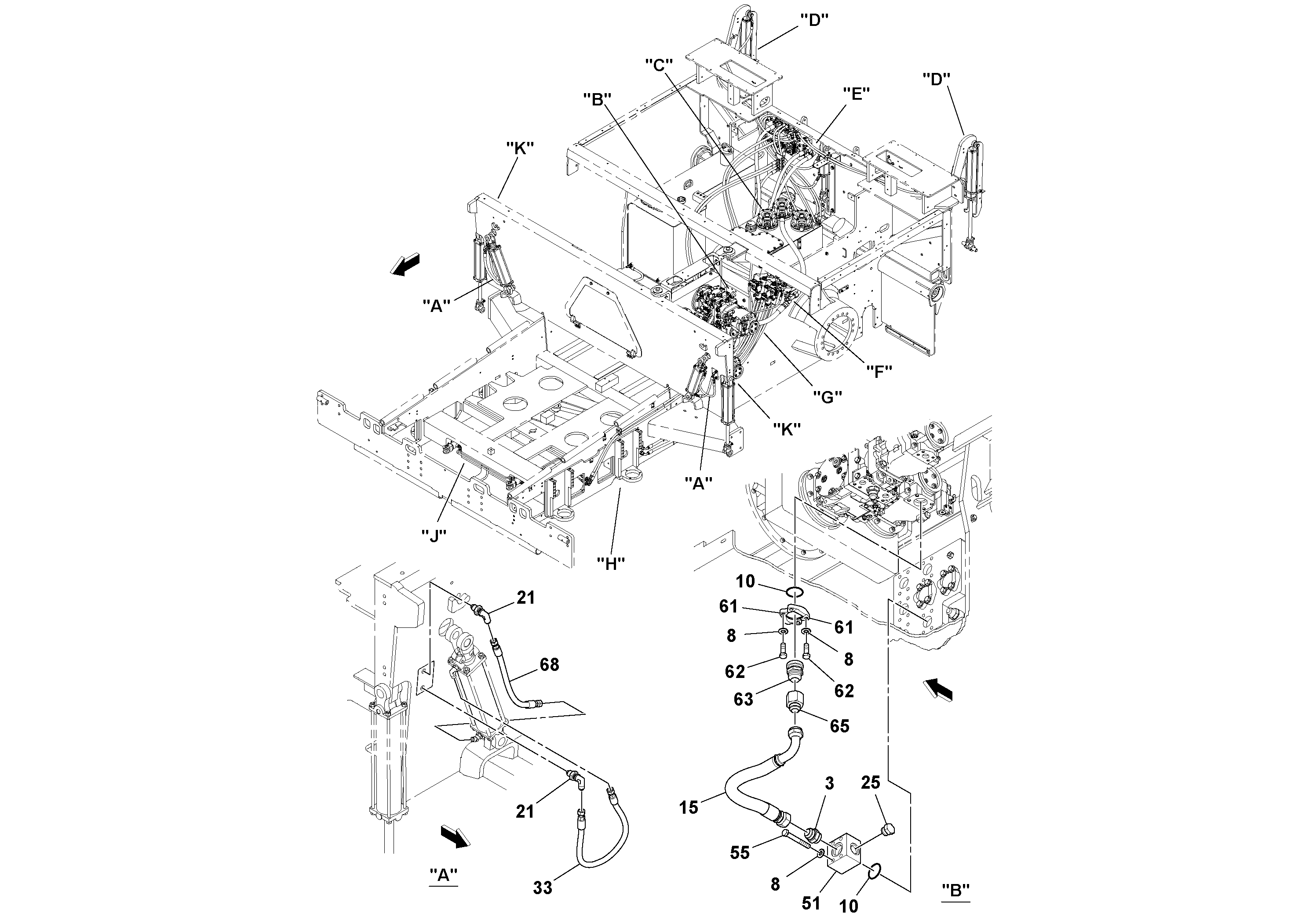 Схема запчастей Volvo PF6170 - 94631 Hydraulic Gear Pump Installation PF6160/PF6170