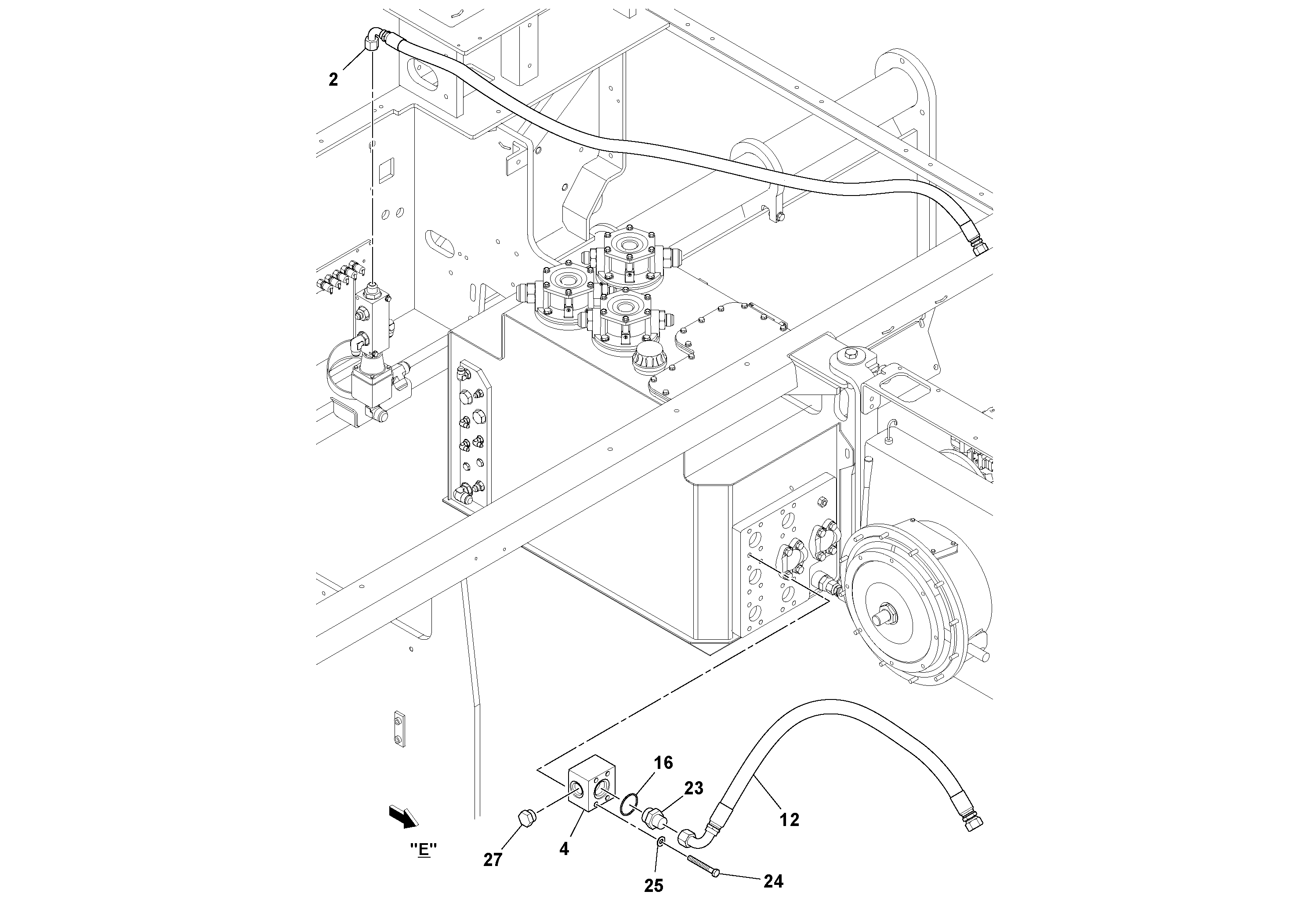 Схема запчастей Volvo PF6170 - 92962 Hydraulic Generator Installation PF6160/PF6170