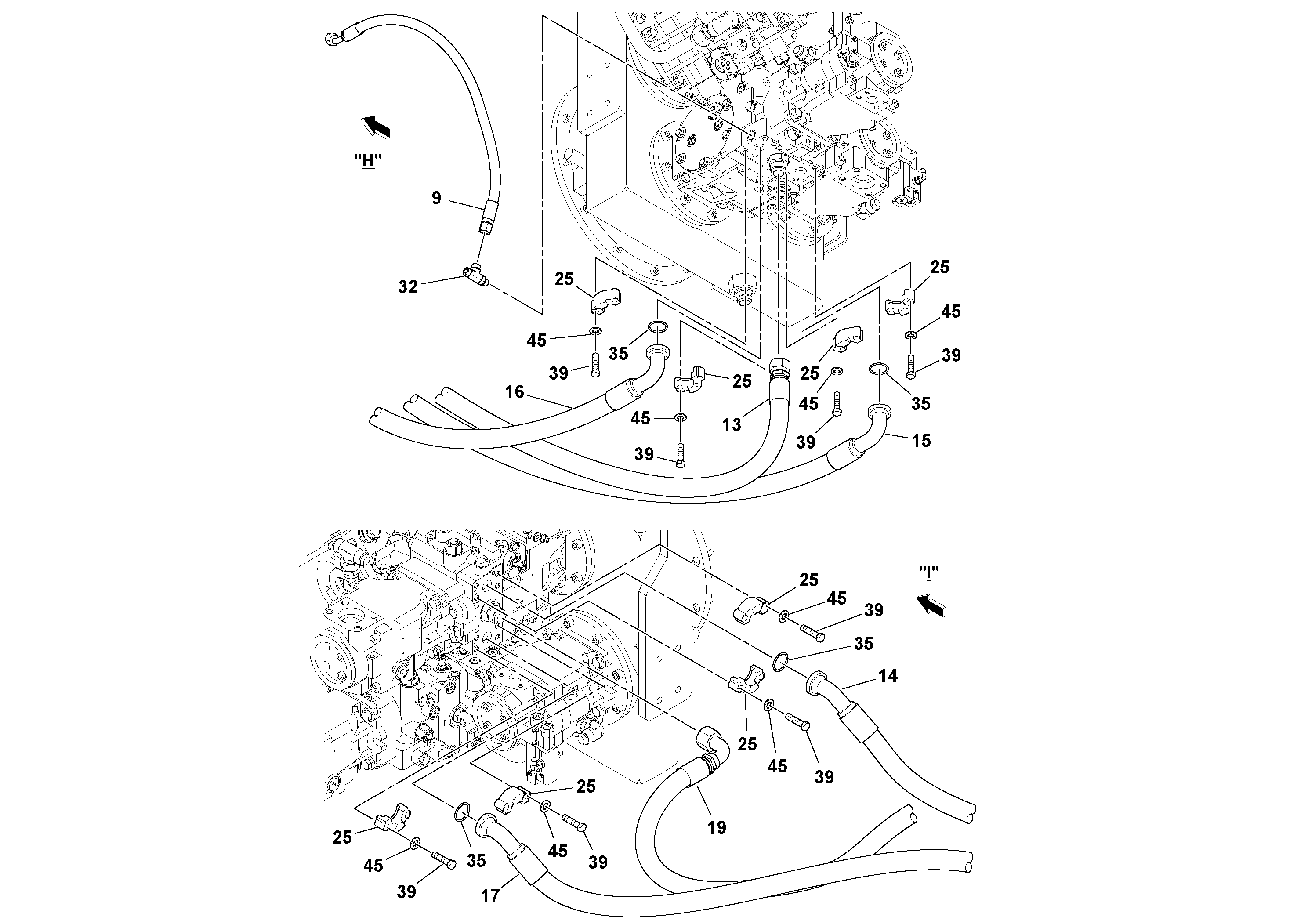 Схема запчастей Volvo PF6170 - 91510 Propulsion Installation PF6160/PF6170