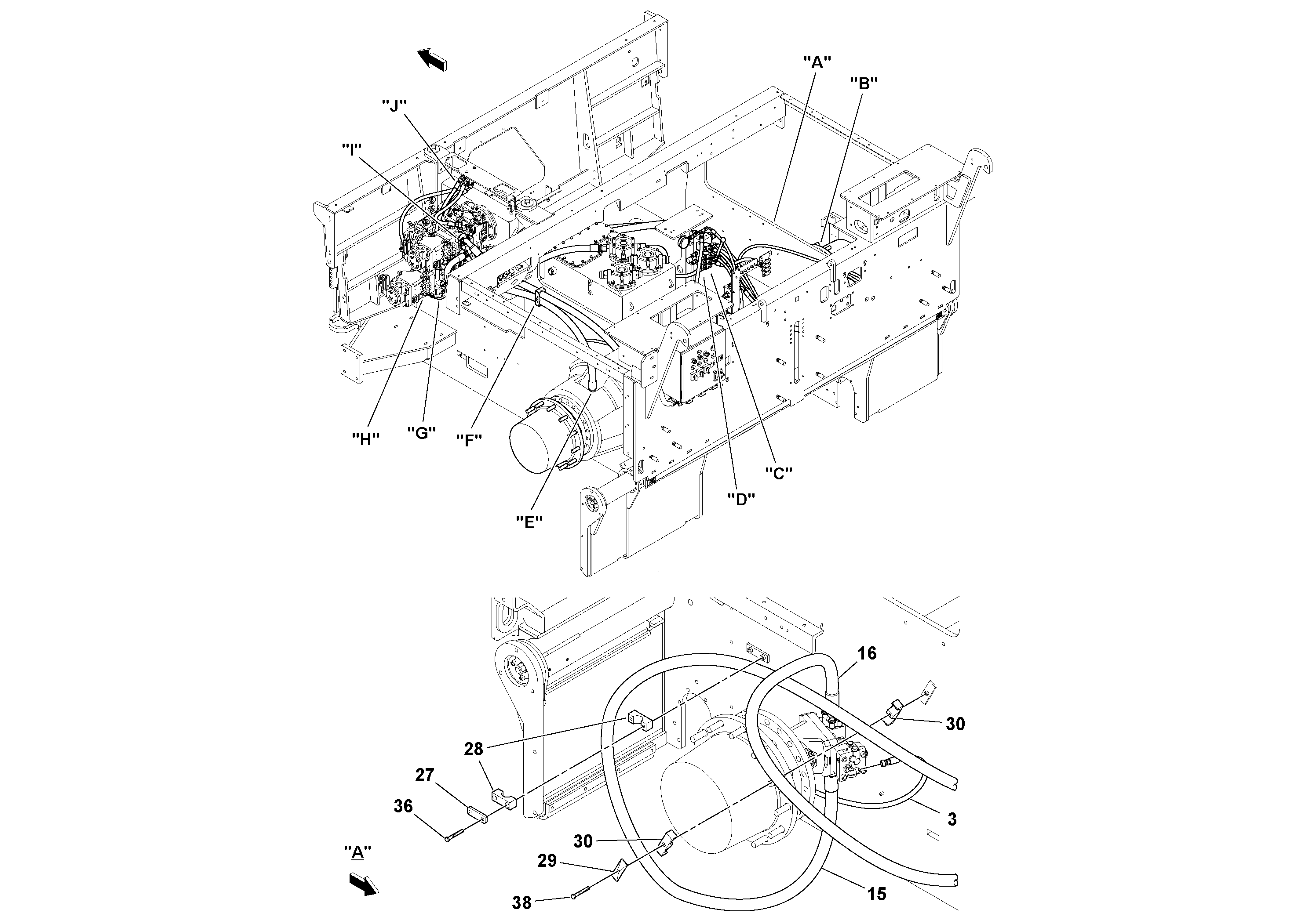 Схема запчастей Volvo PF6170 - 91797 Propulsion Installation PF6160/PF6170