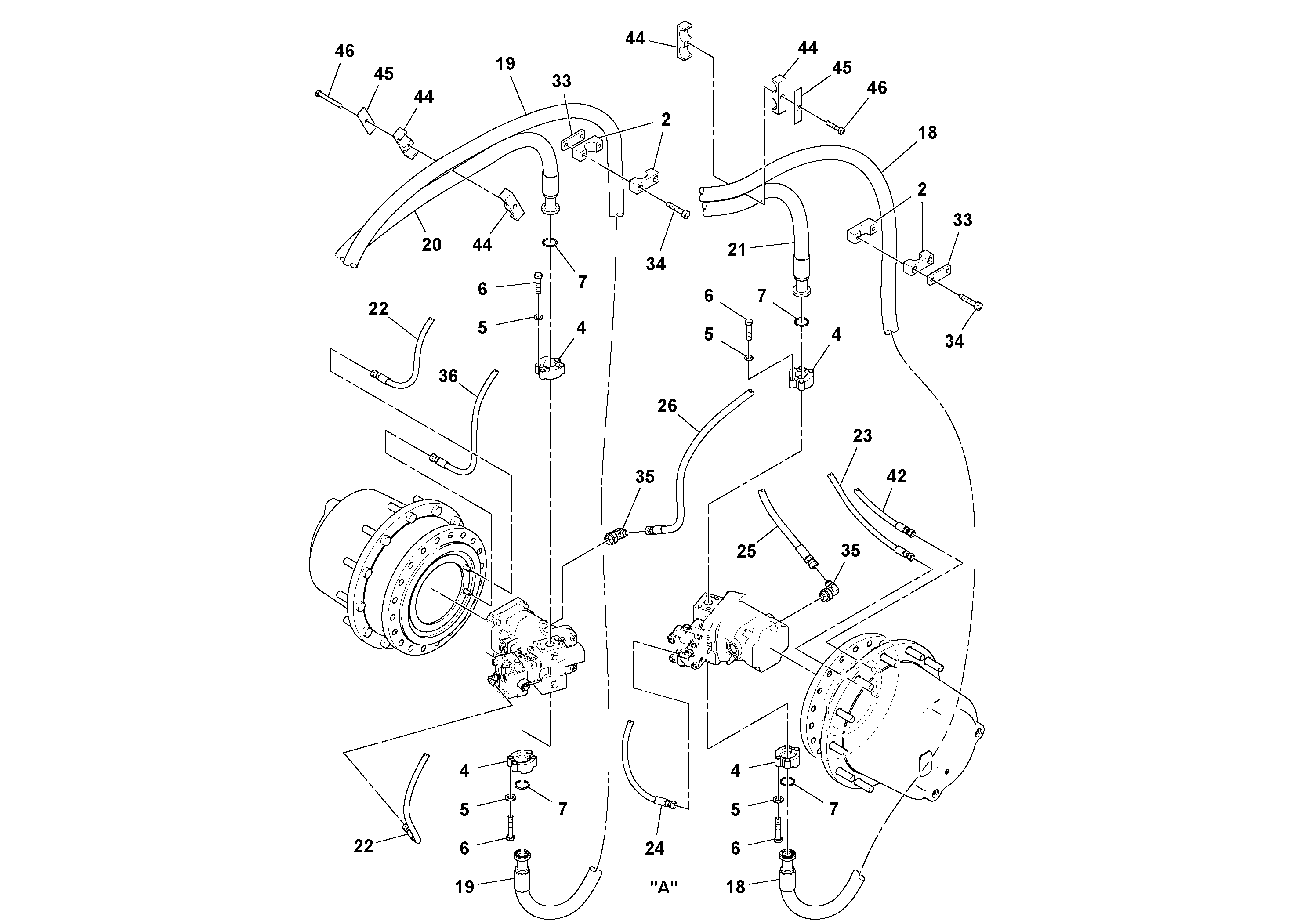 Схема запчастей Volvo PF6170 - 101049 Propulsion Installation PF6160/PF6170