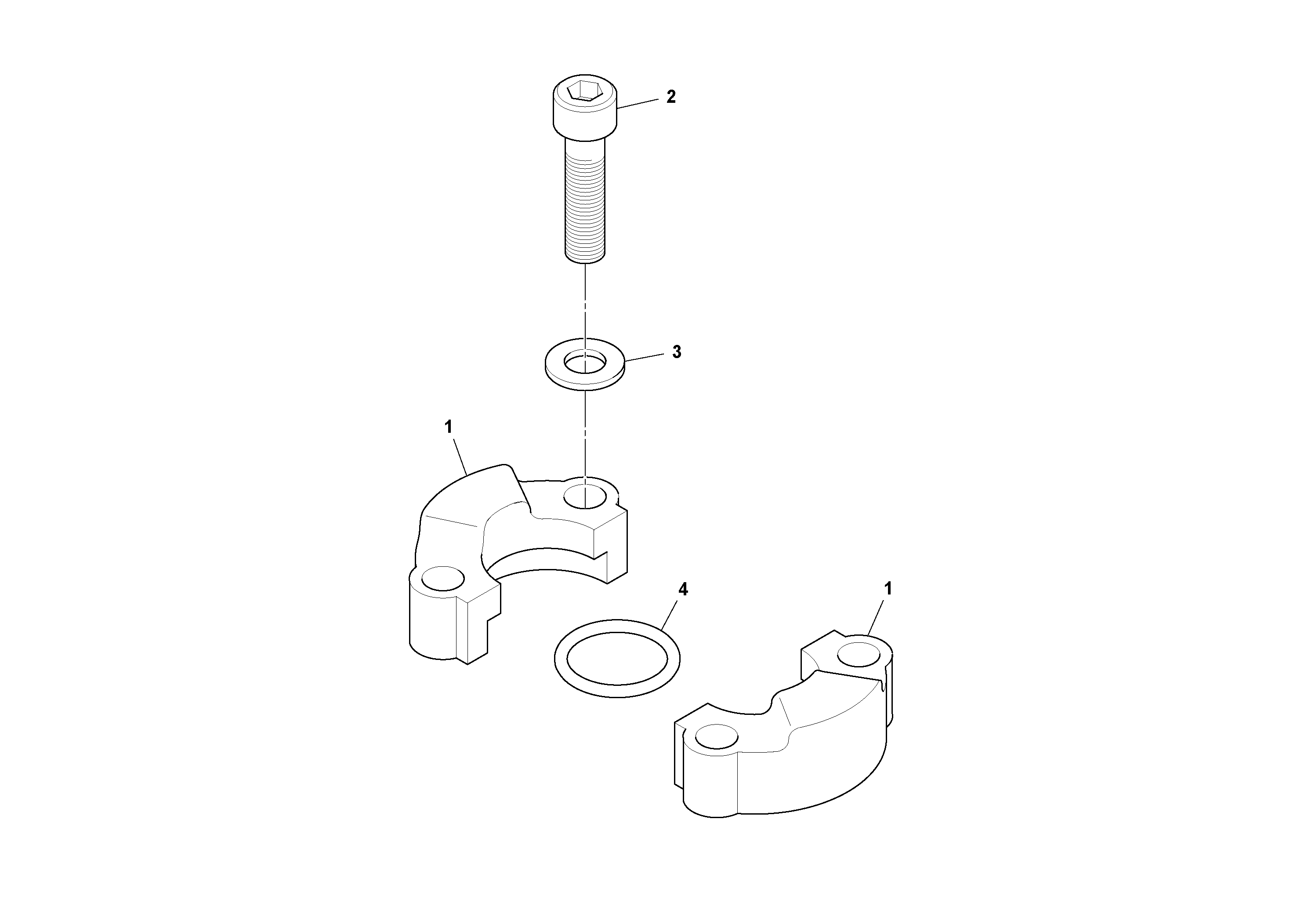 Схема запчастей Volvo PF6170 - 96163 Split Flange Kit PF6160/PF6170