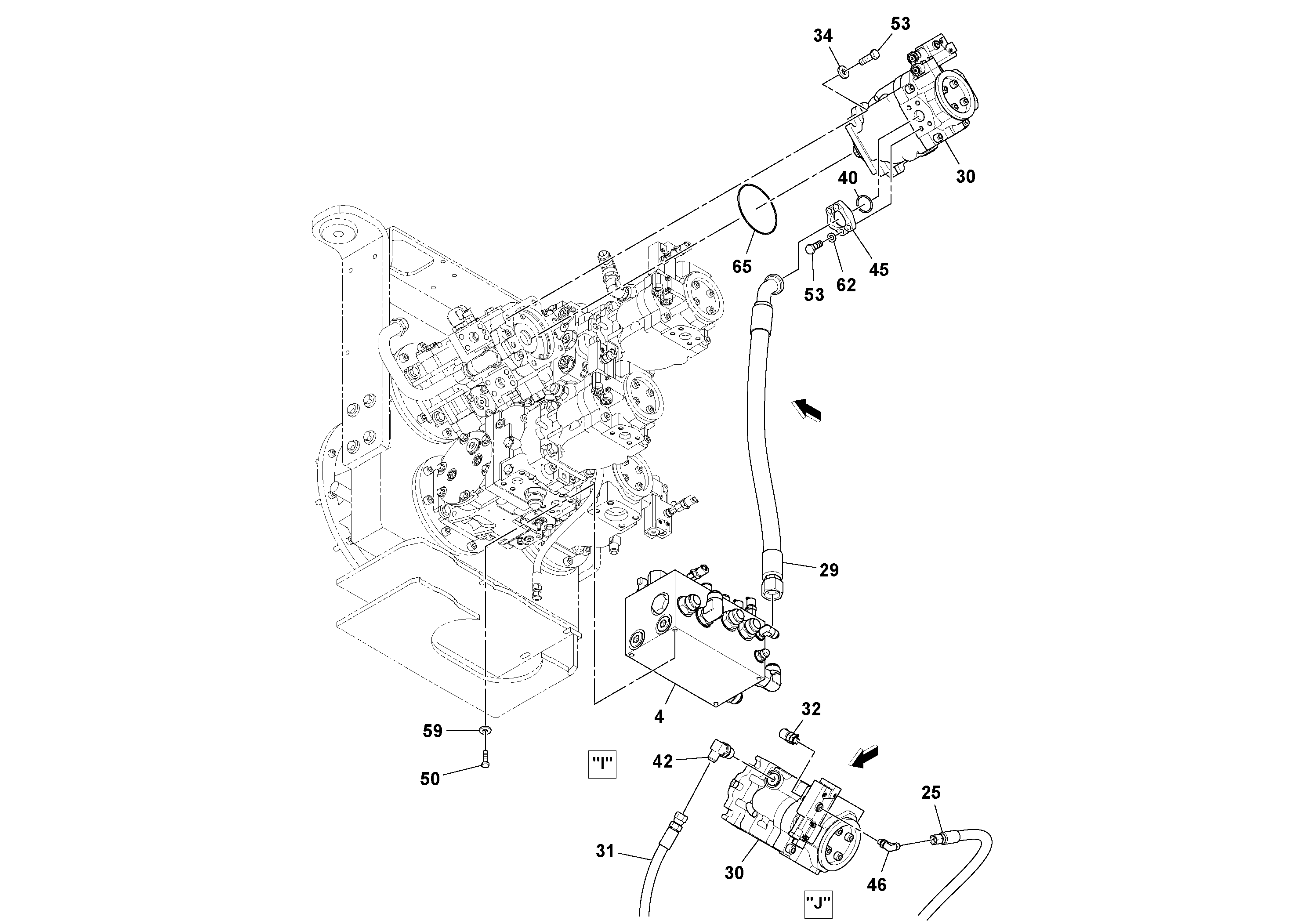 Схема запчастей Volvo PF6170 - 98083 Fwa Hydraulic Installation PF6160/PF6170