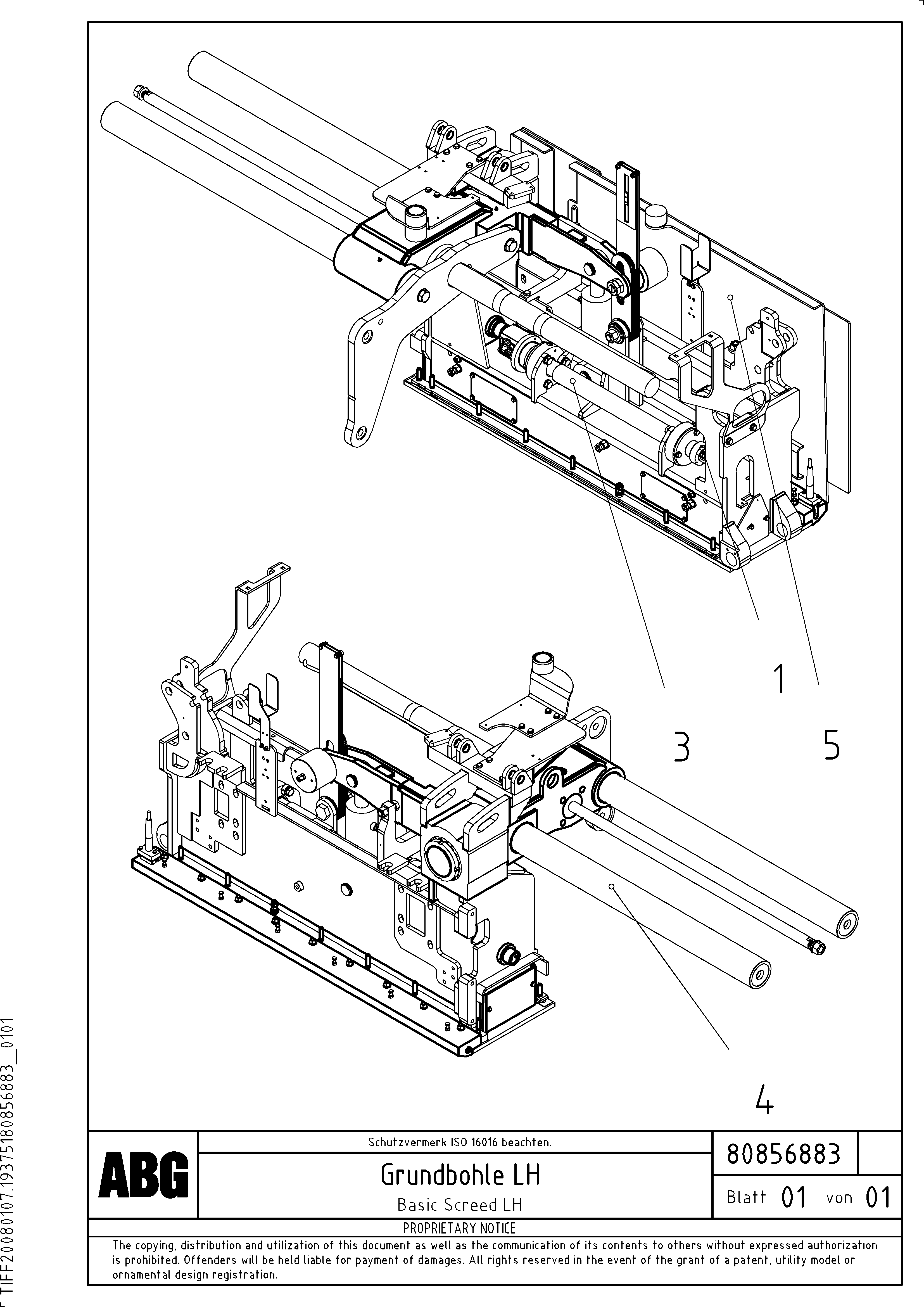 Схема запчастей Volvo PF6170 - 87329 Basic screed OMNI 1001 ATT. SCREEDS 3,0 - 9,0M PF6110 PF6160/PF6170