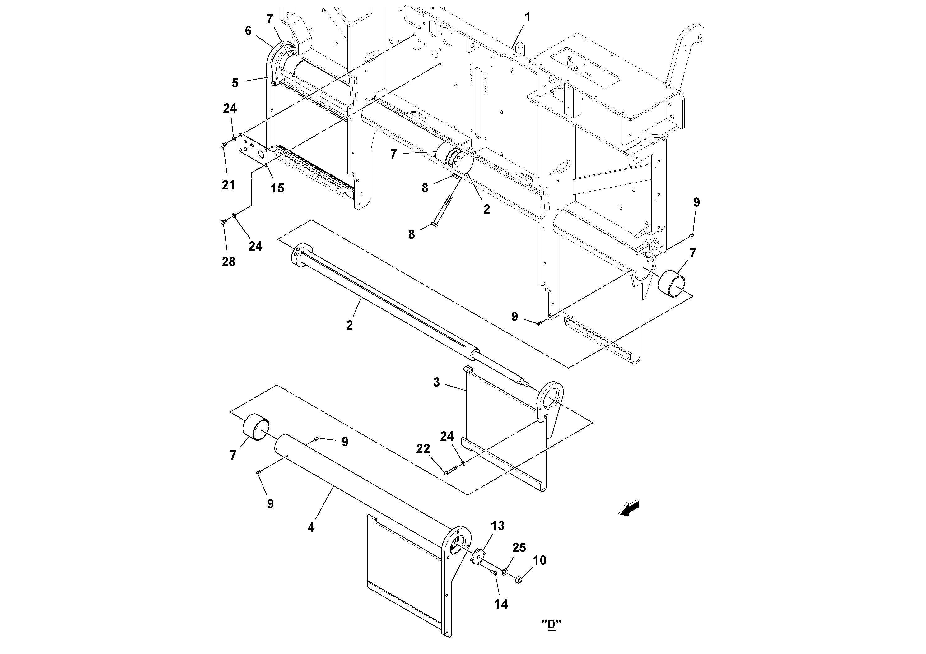Схема запчастей Volvo PF6170 - 97959 Main Frame Installation PF6160/PF6170
