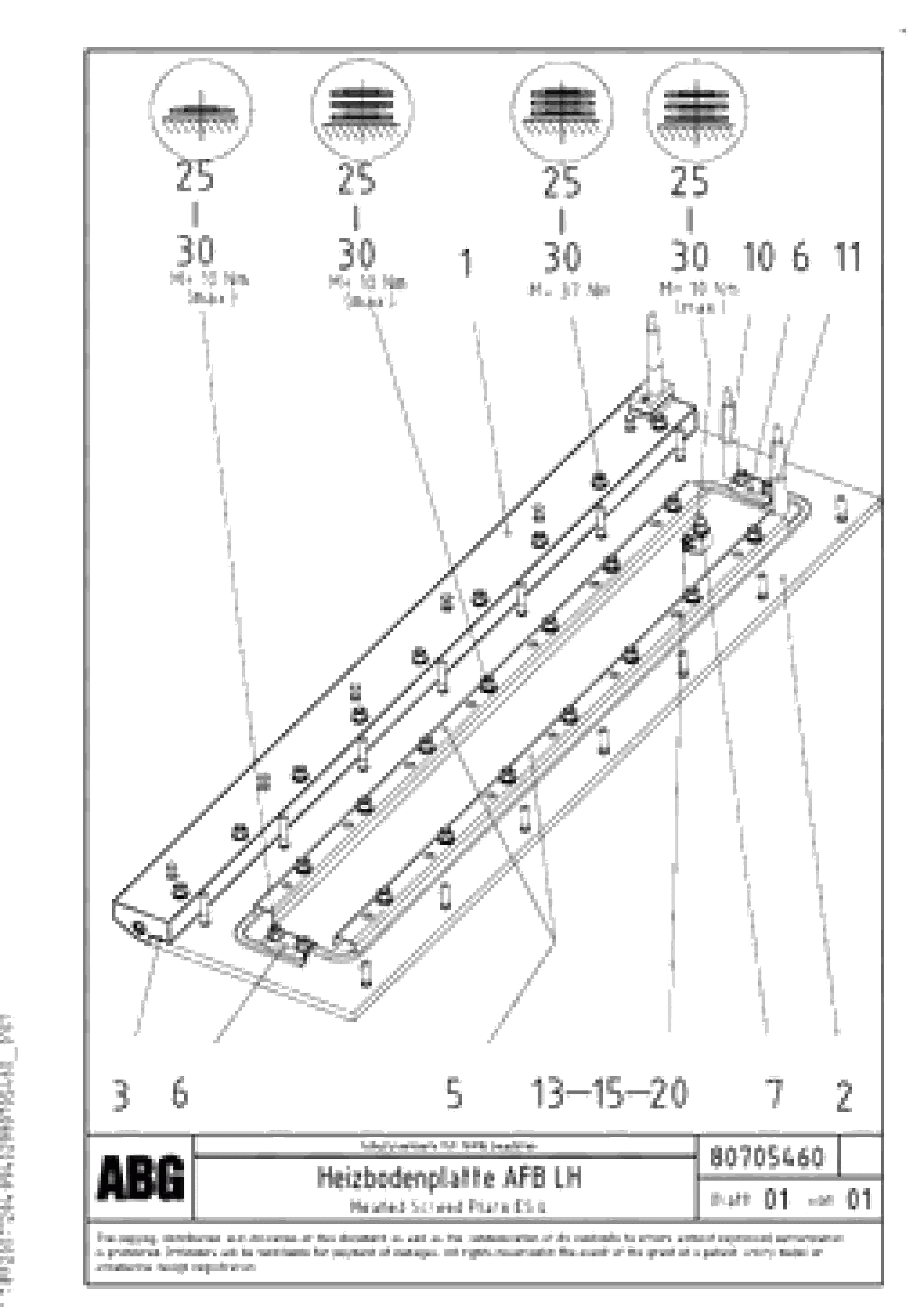 Схема запчастей Volvo PF6170 - 93352 Heated base plate for extendable screed OMNI 1001 ATT. SCREEDS 3,0 - 9,0M PF6110 PF6160/PF6170