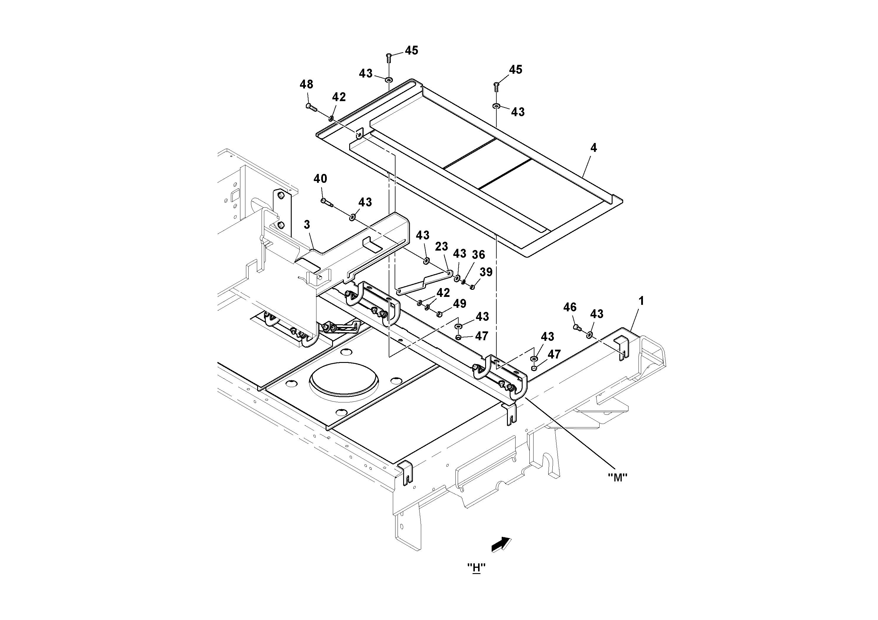 Схема запчастей Volvo PF6170 - 91589 Hood And Deck Installation PF6160/PF6170