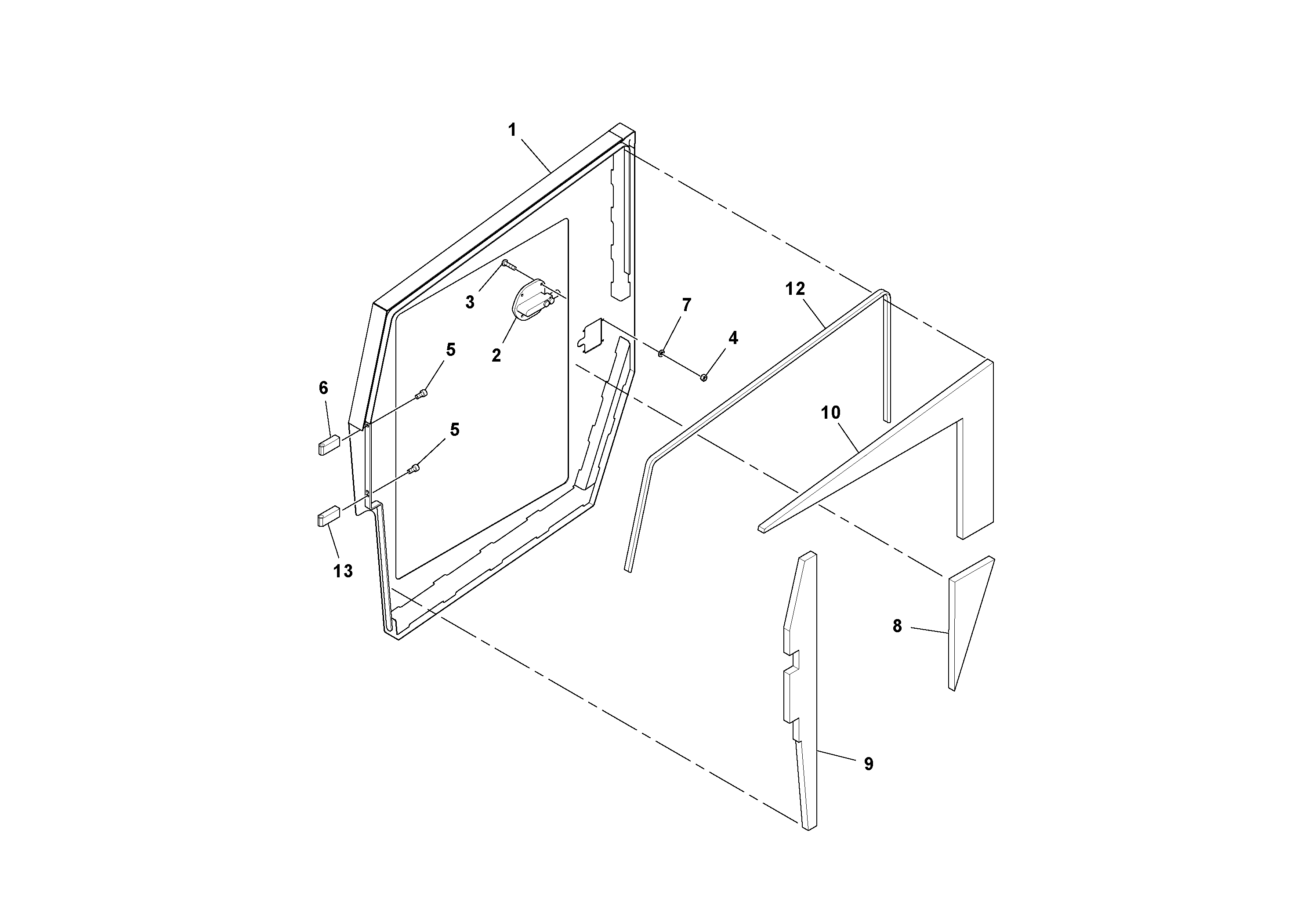 Схема запчастей Volvo PF6170 - 95144 Sound Kit Door Assembly PF6160/PF6170