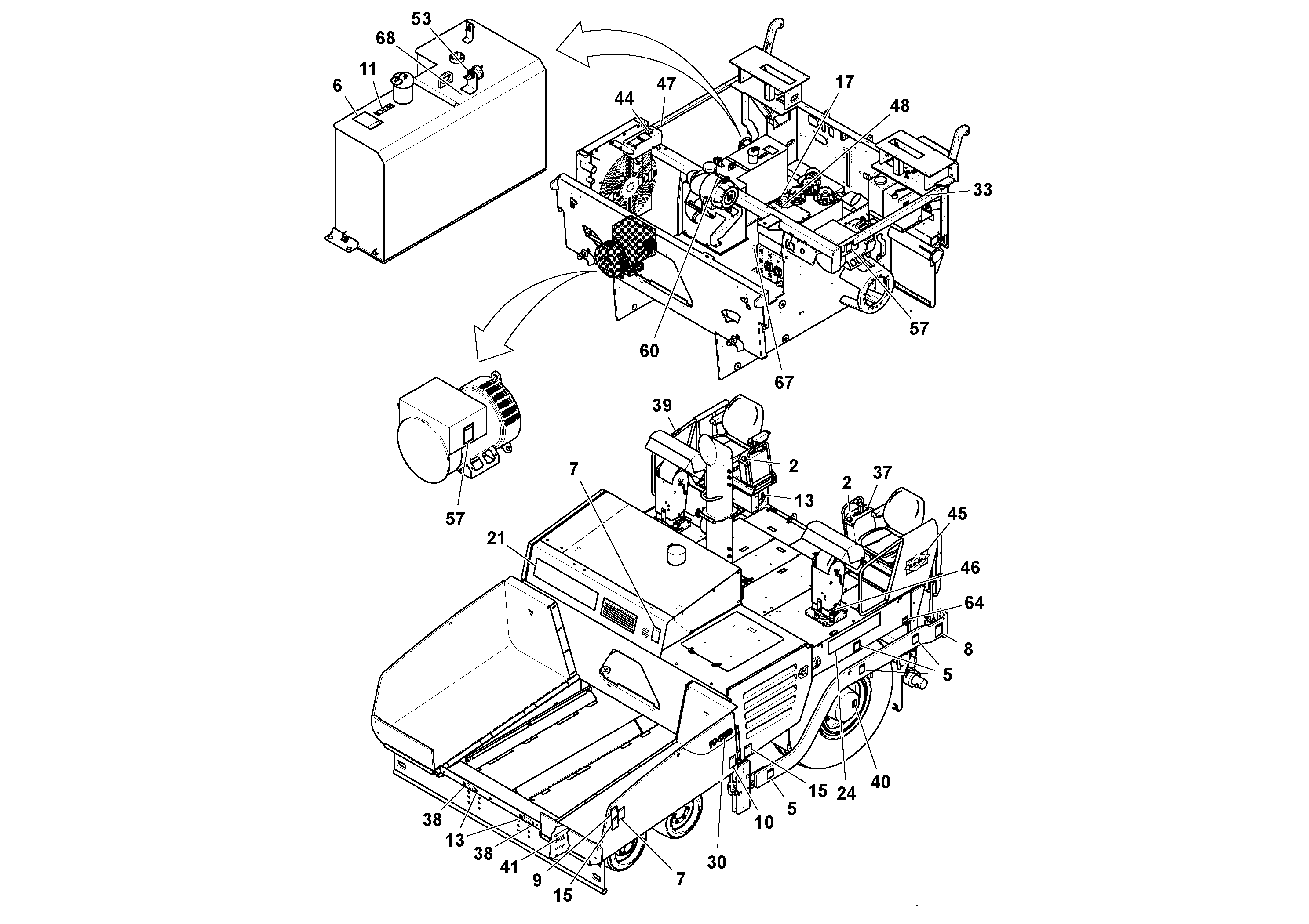 Схема запчастей Volvo PF6170 - 99066 Decal Installation PF6160/PF6170