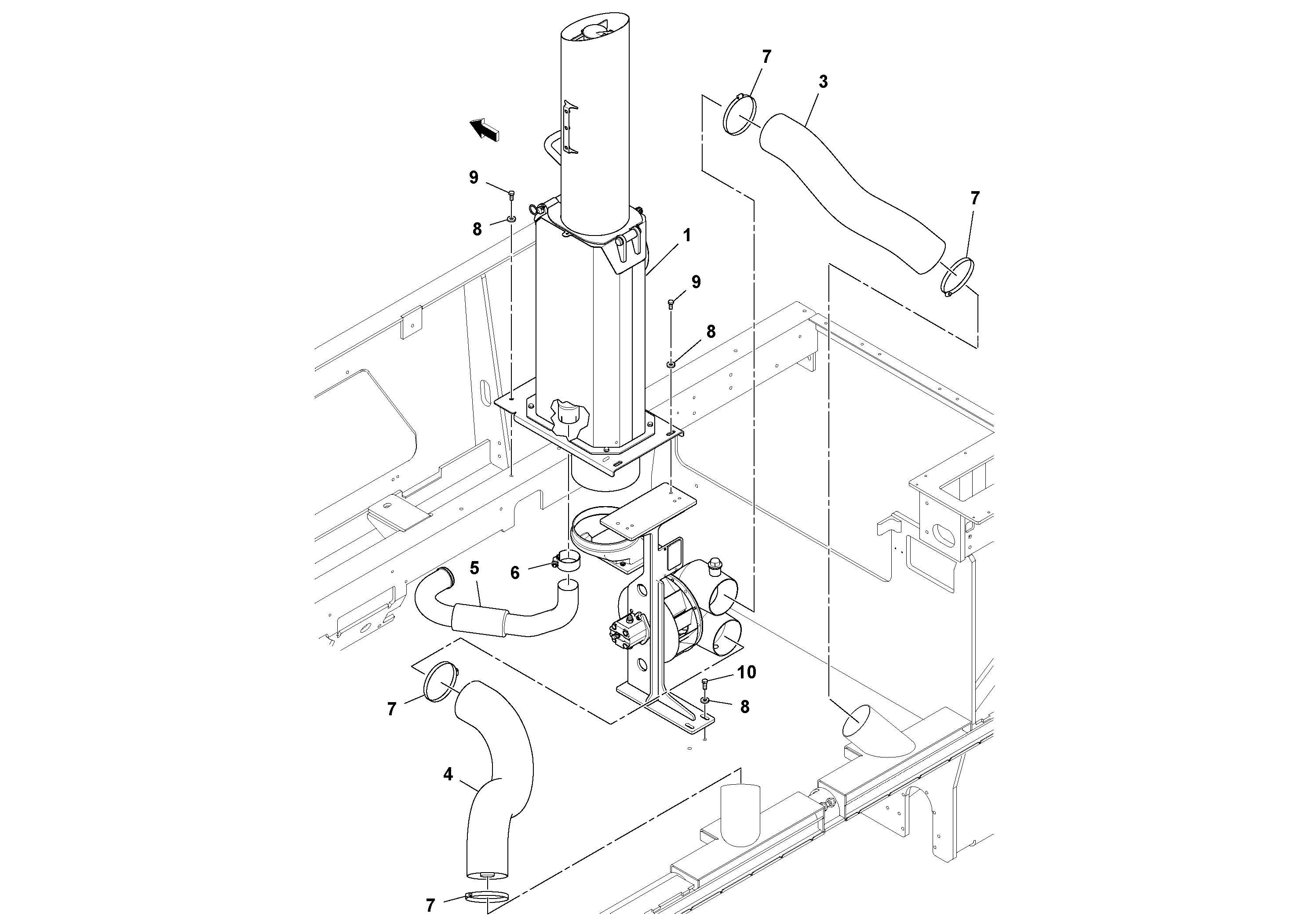 Схема запчастей Volvo PF6170 - 92070 Fume Recovery Installation PF6160/PF6170