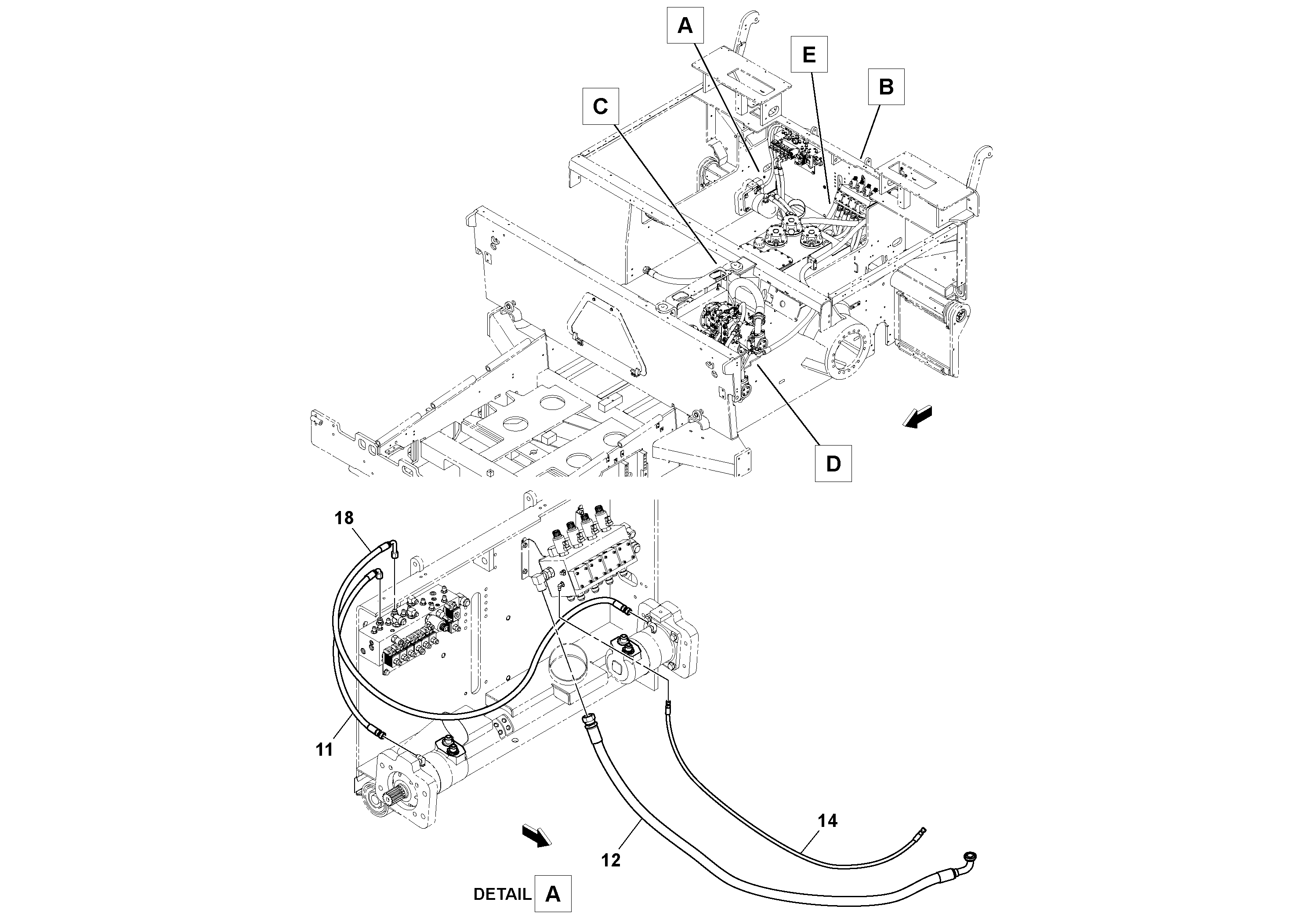 Схема запчастей Volvo PF6170 - 93193 Hydraulic Feeder Installation PF6160/PF6170