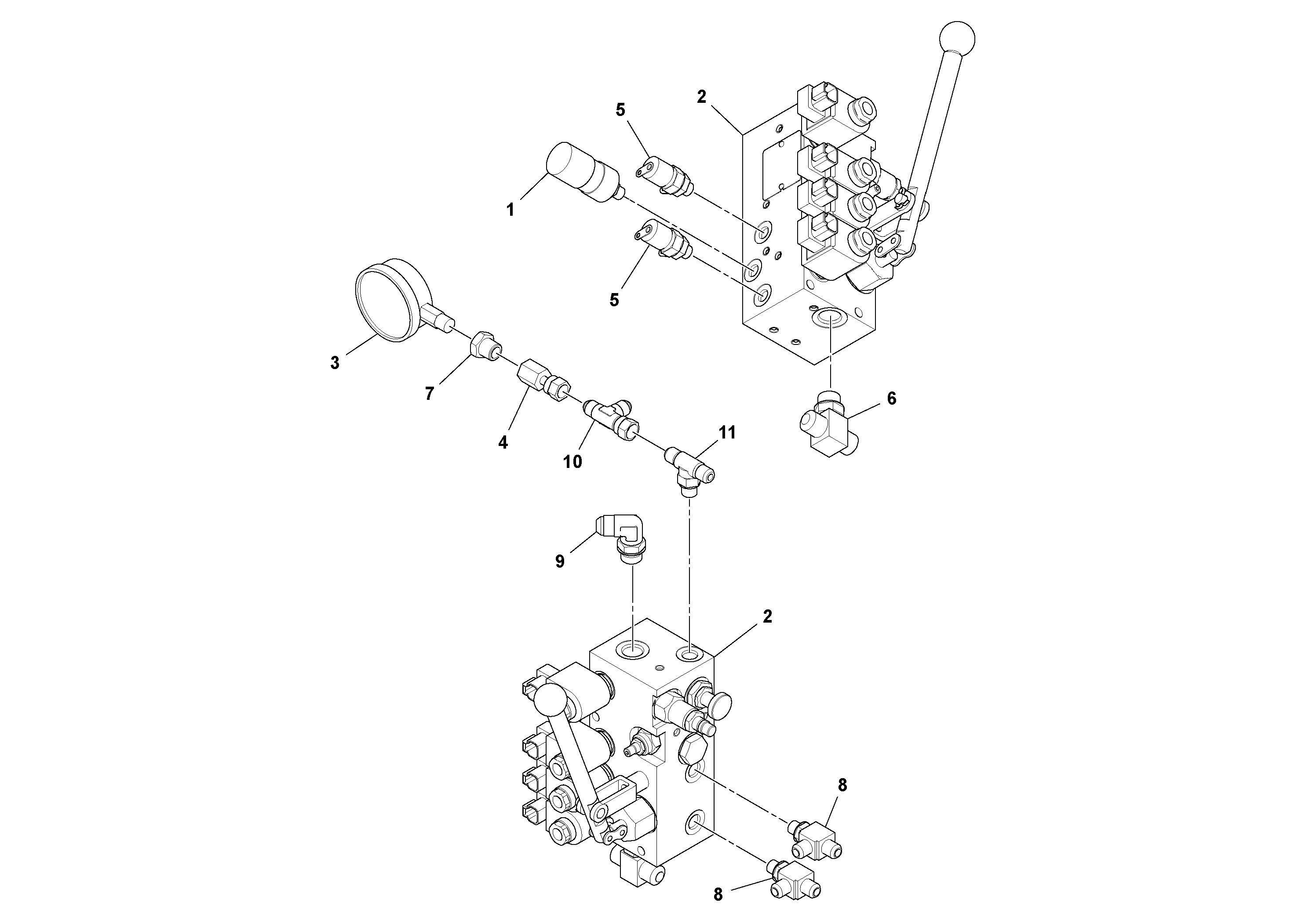 Схема запчастей Volvo PF6170 - 95123 Brake/shift Valve Assembly PF6160/PF6170