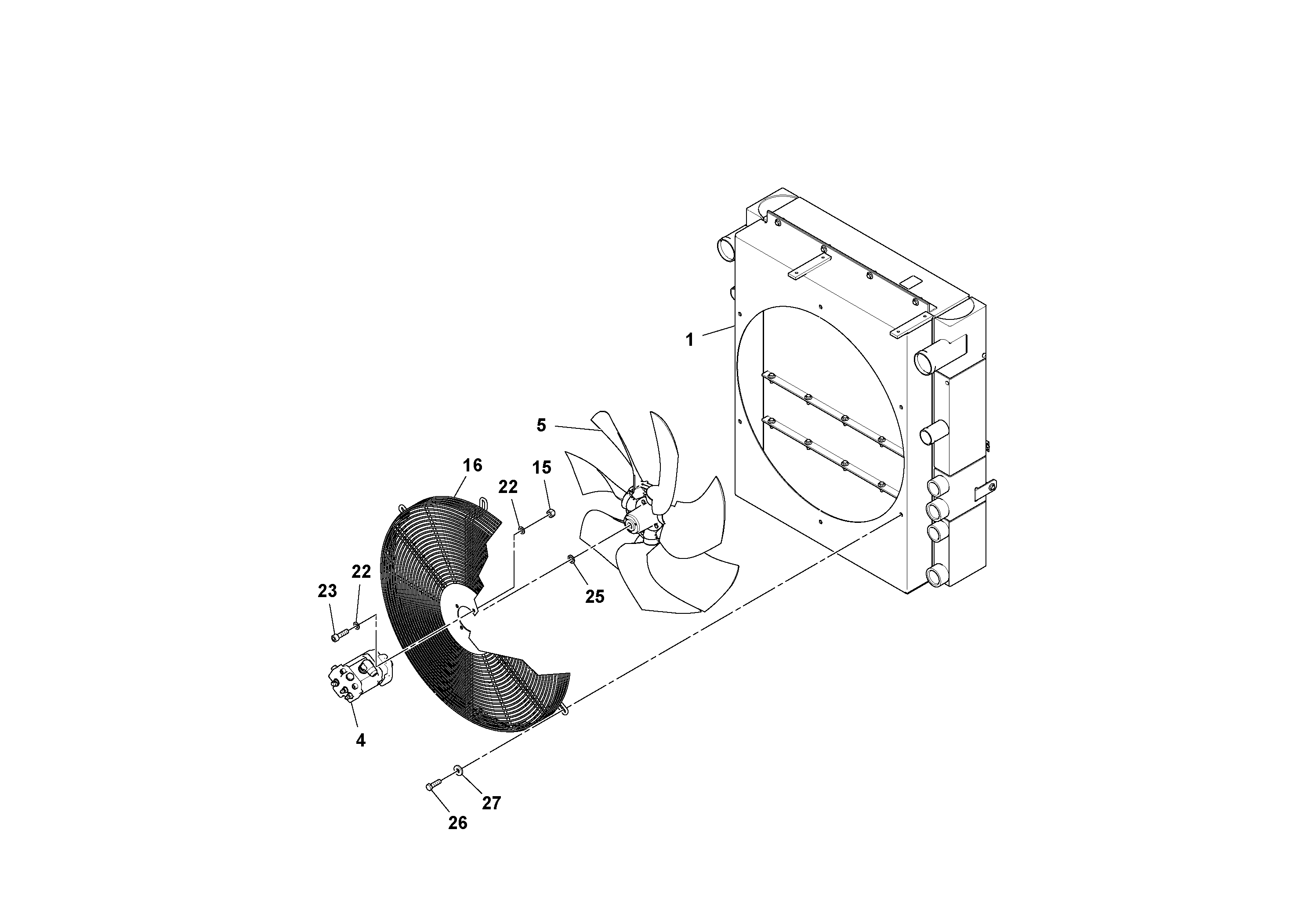 Схема запчастей Volvo PF6170 - 97870 Cooling Package Assembly PF6160/PF6170