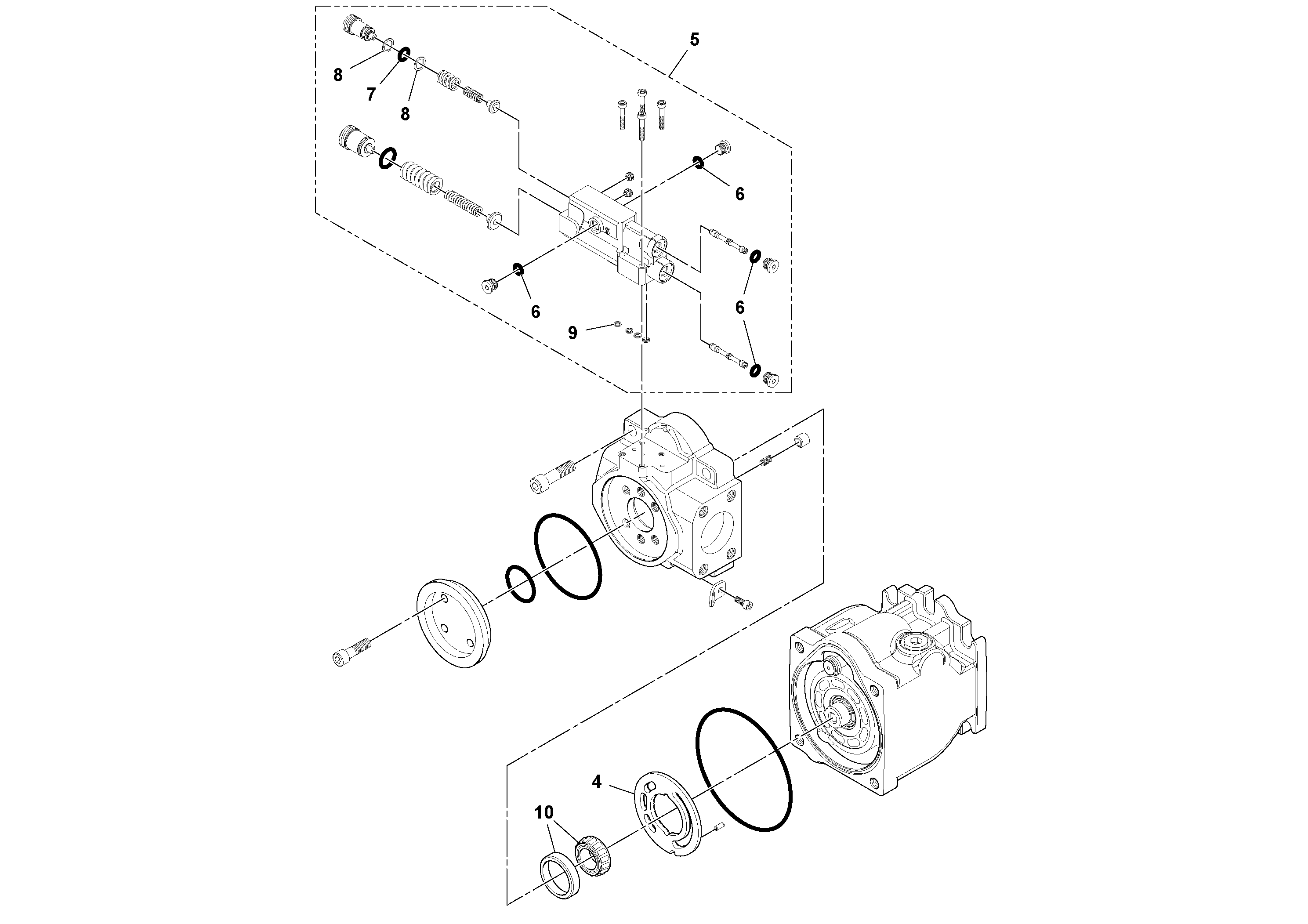 Схема запчастей Volvo PF6170 - 93652 Насос PF6160/PF6170