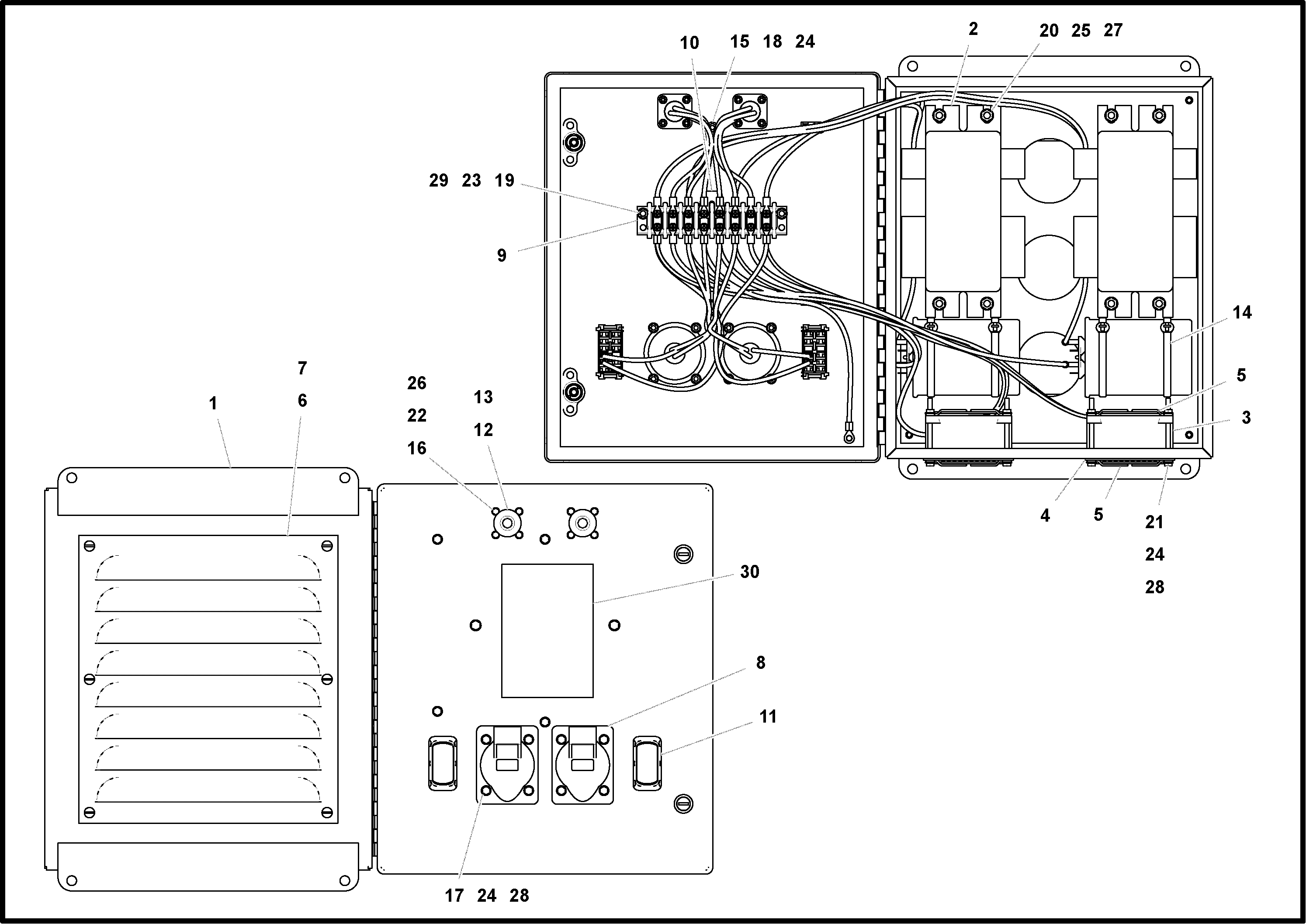 Схема запчастей Volvo PF6170 - 95028 Junction Box PF6160/PF6170