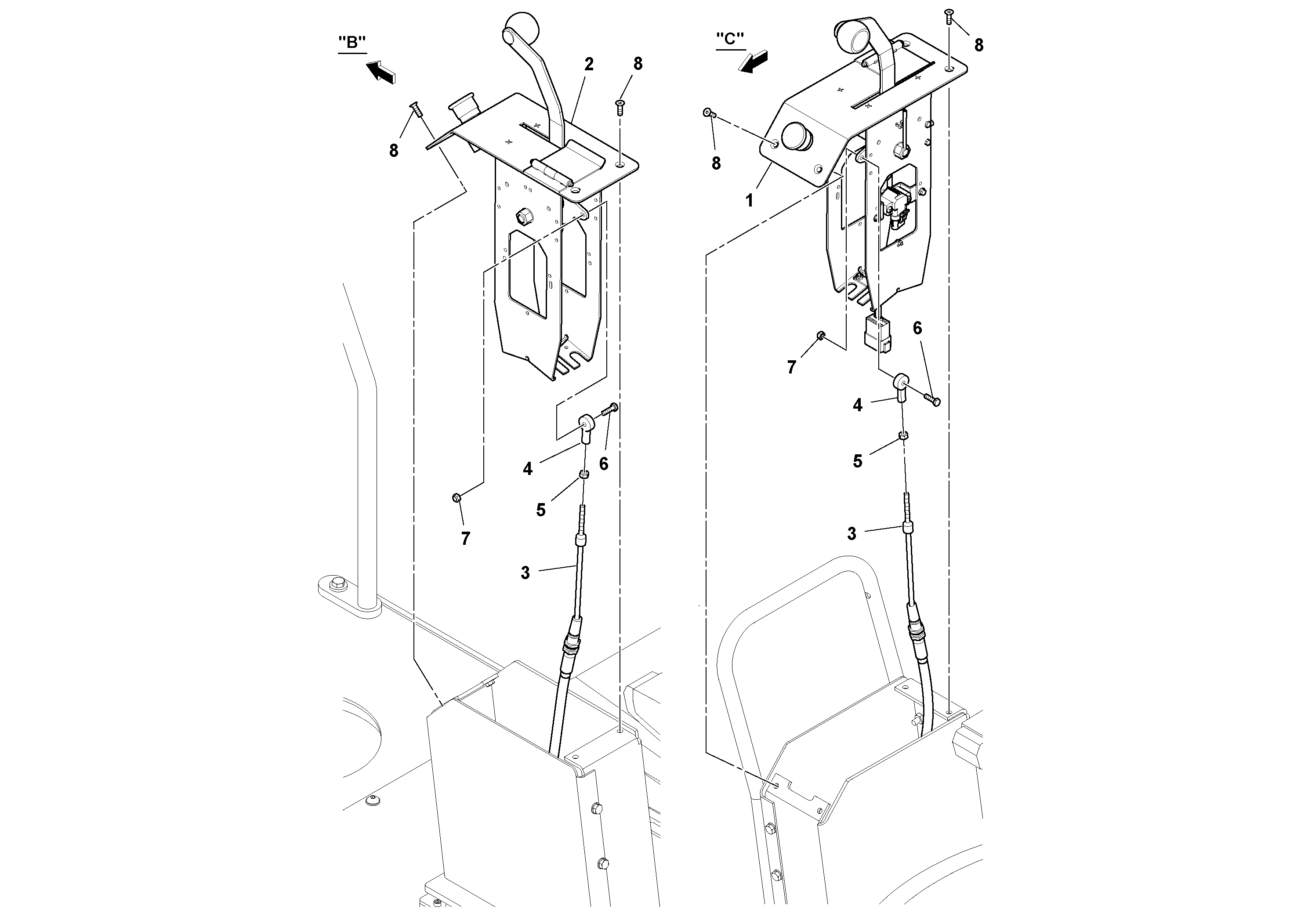 Схема запчастей Volvo PF6170 - 94533 Control Installation PF6160/PF6170
