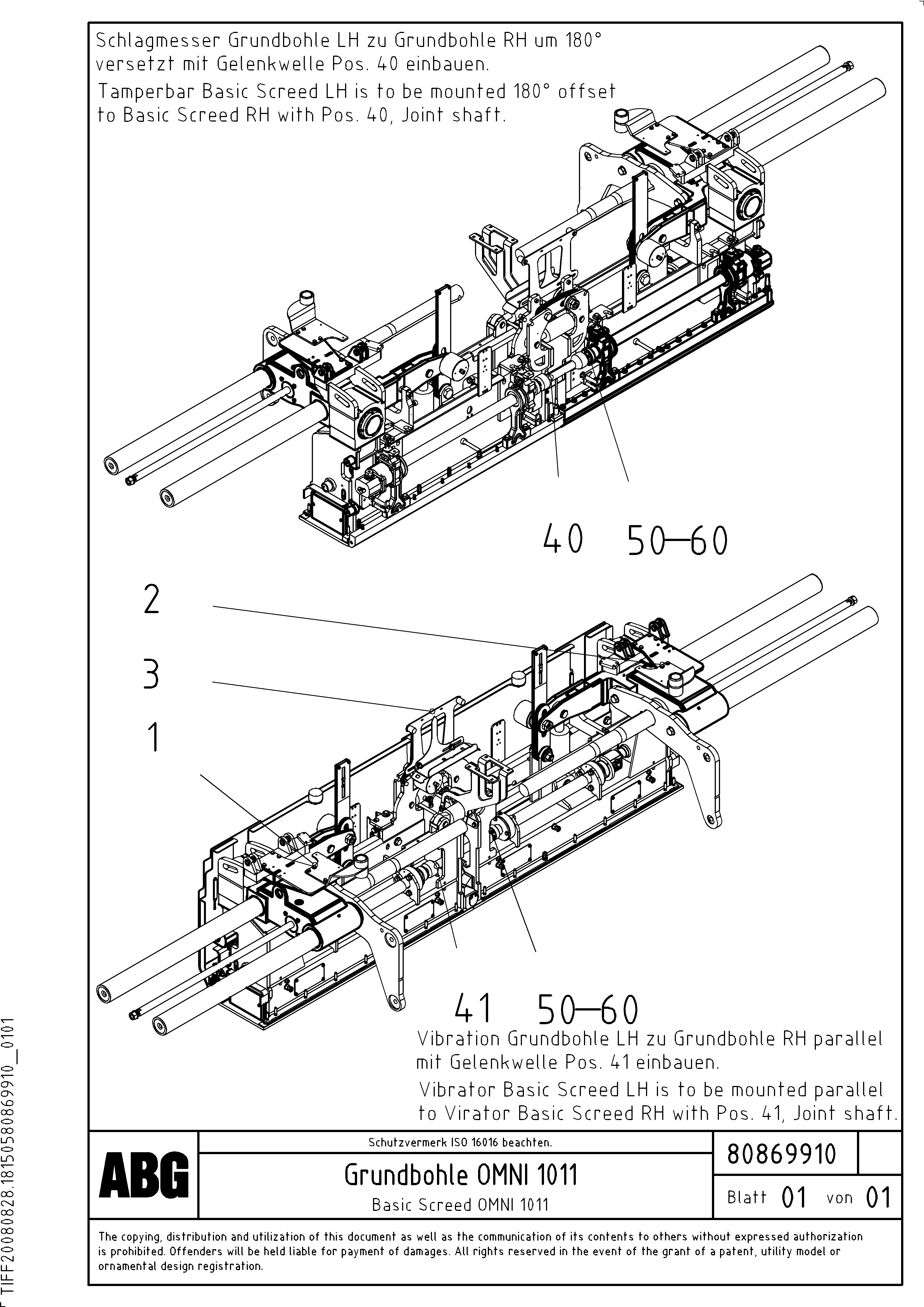 Схема запчастей Volvo PF6170 - 95266 Basic screed and crown control OMNI 1011 ATT. SCREEDS 3,0 - 9,0M PF6110 PF6160/PF6170