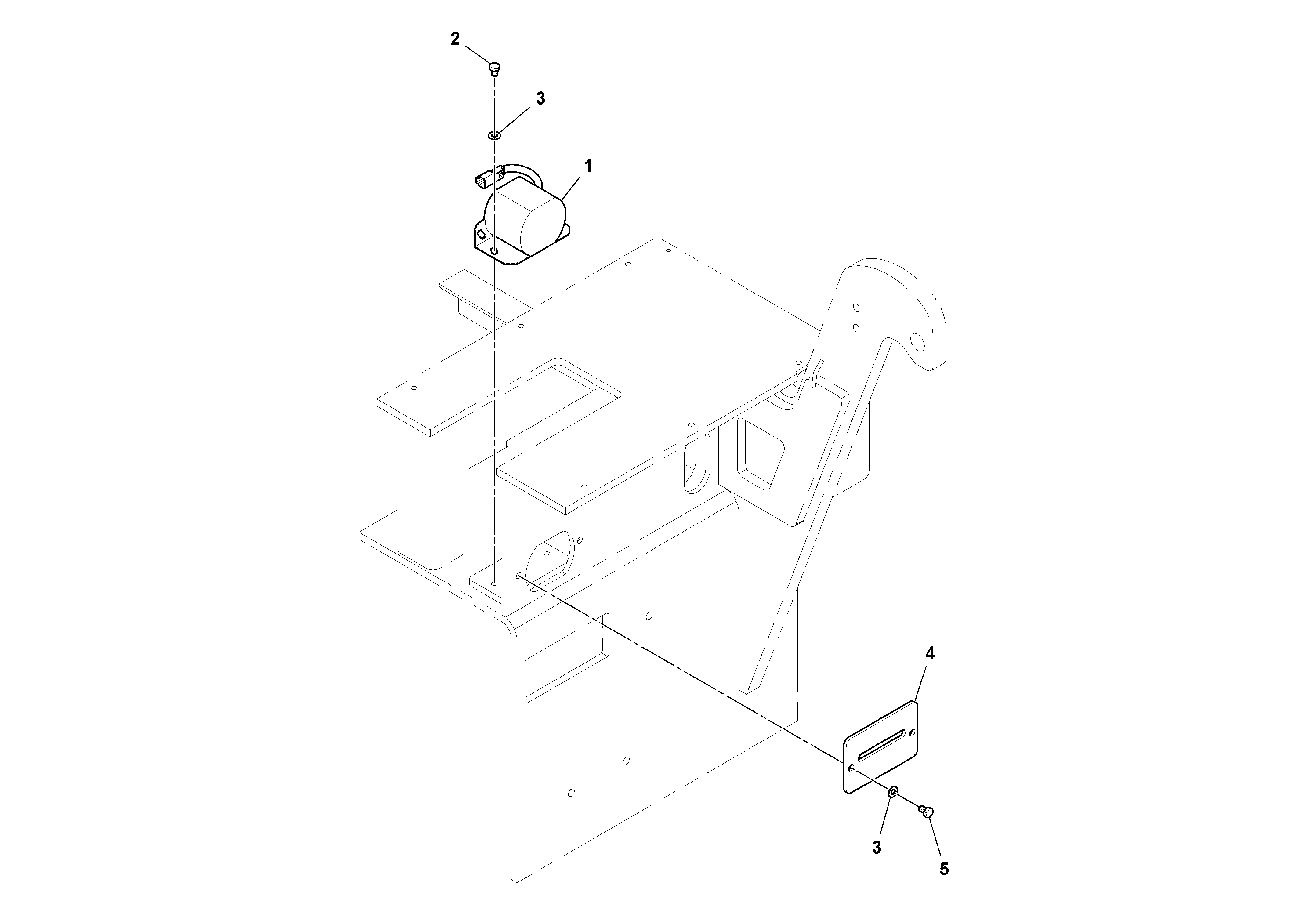 Схема запчастей Volvo PF6170 - 96171 Back-up Alarm Installation PF6160/PF6170