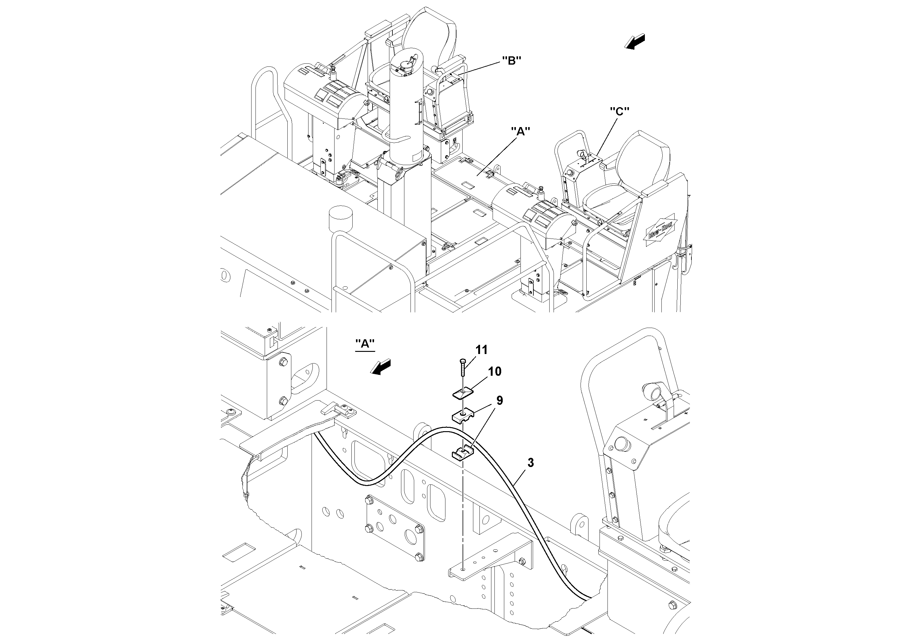 Схема запчастей Volvo PF6170 - 94552 Control Installation PF6160/PF6170