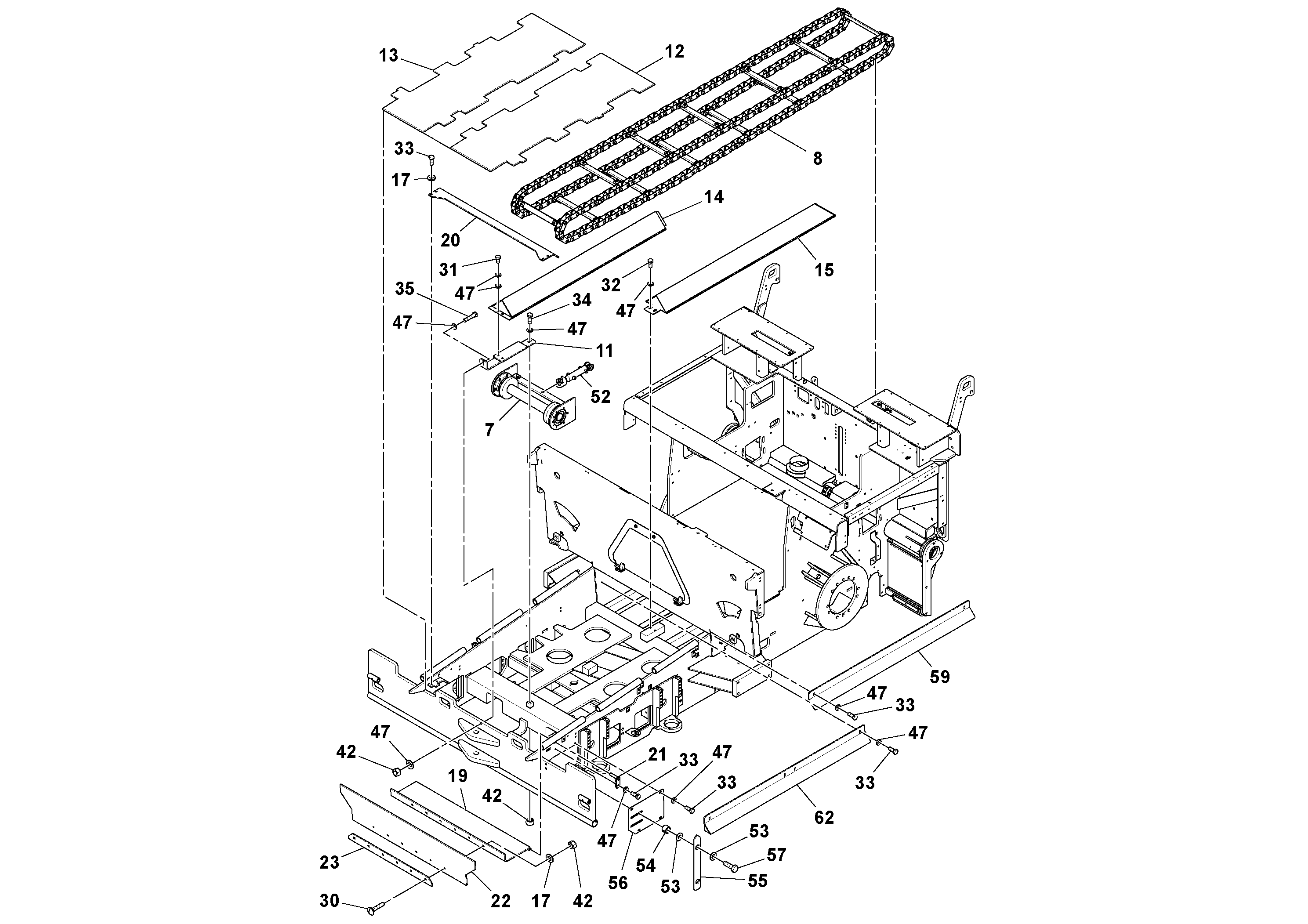 Схема запчастей Volvo PF6170 - 100022 Conveyor Installation PF6160/PF6170
