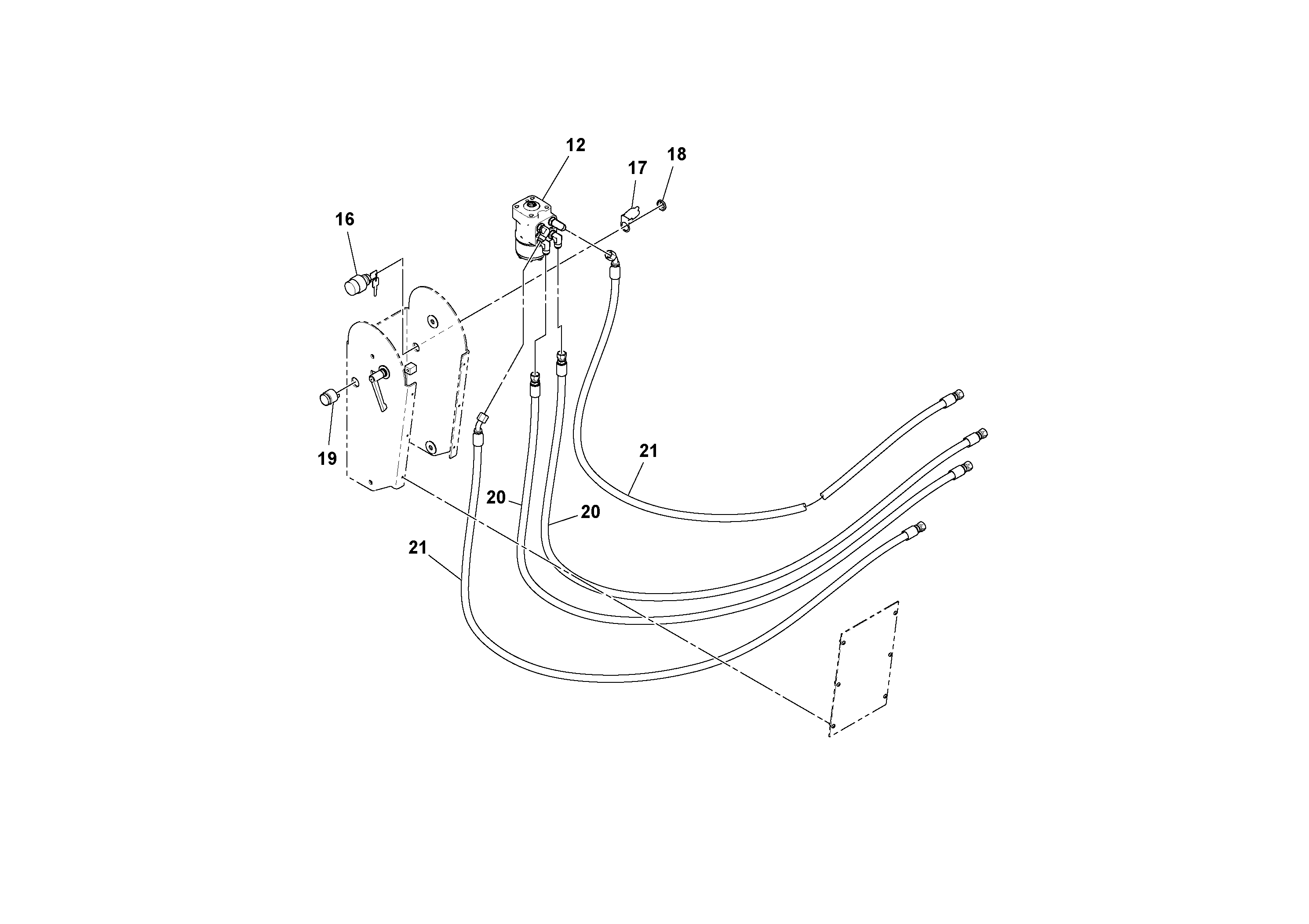 Схема запчастей Volvo PF6170 - 98081 Wheel Console Installation PF6160/PF6170
