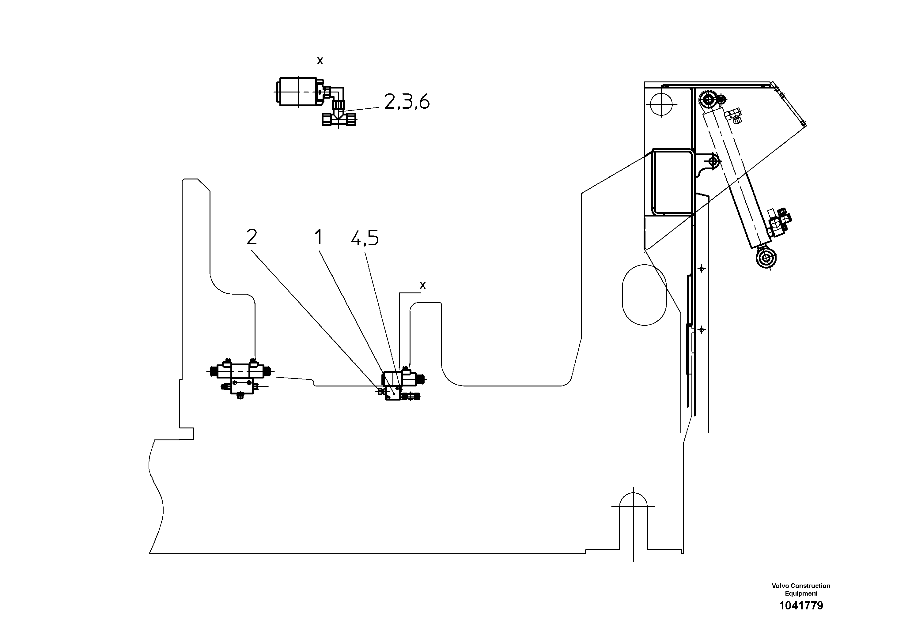 Схема запчастей Volvo ABG325 S/N 20941 - - 56201 Valve block 
