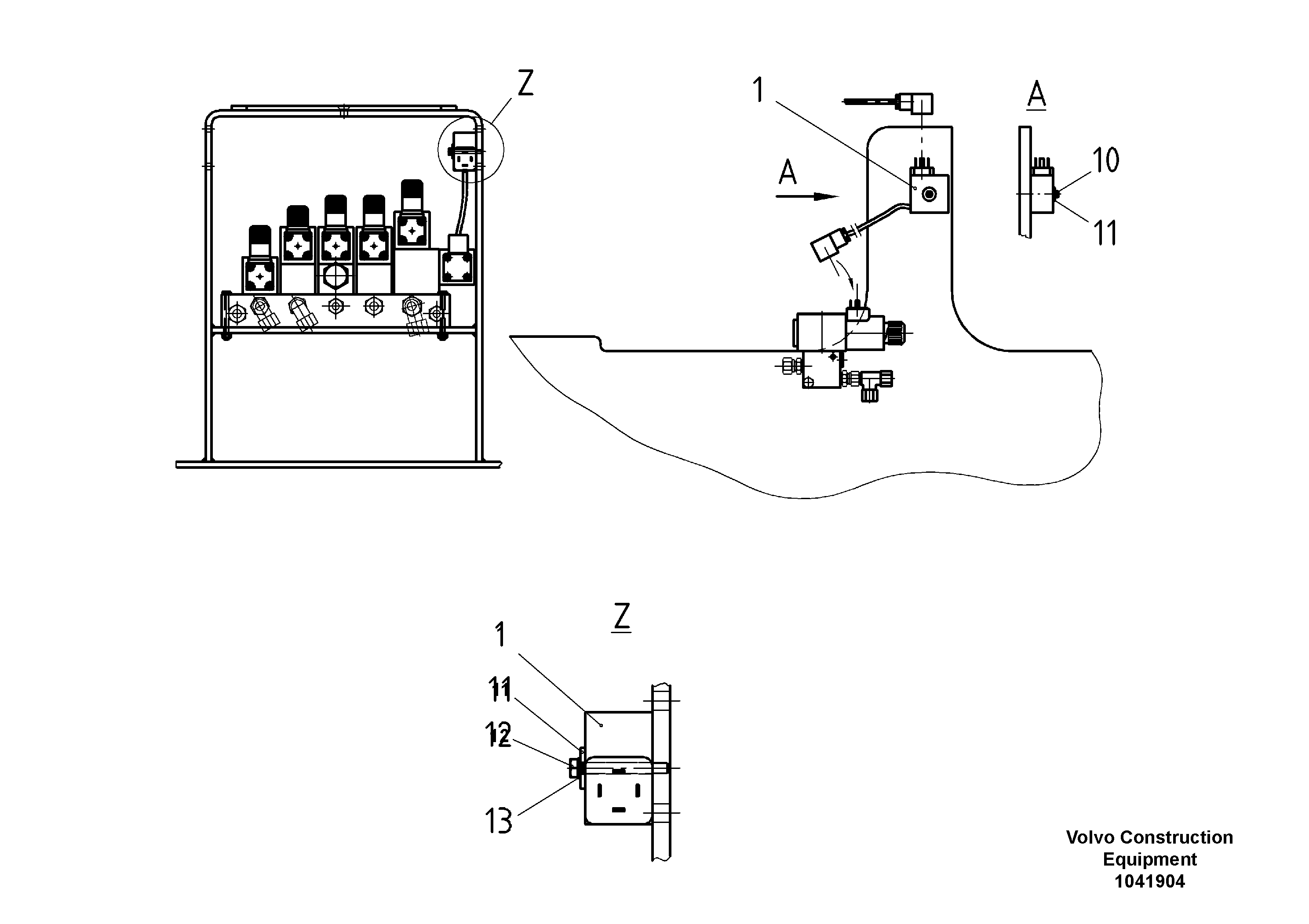 Схема запчастей Volvo ABG325 S/N 20941 - - 56204 Control unit 