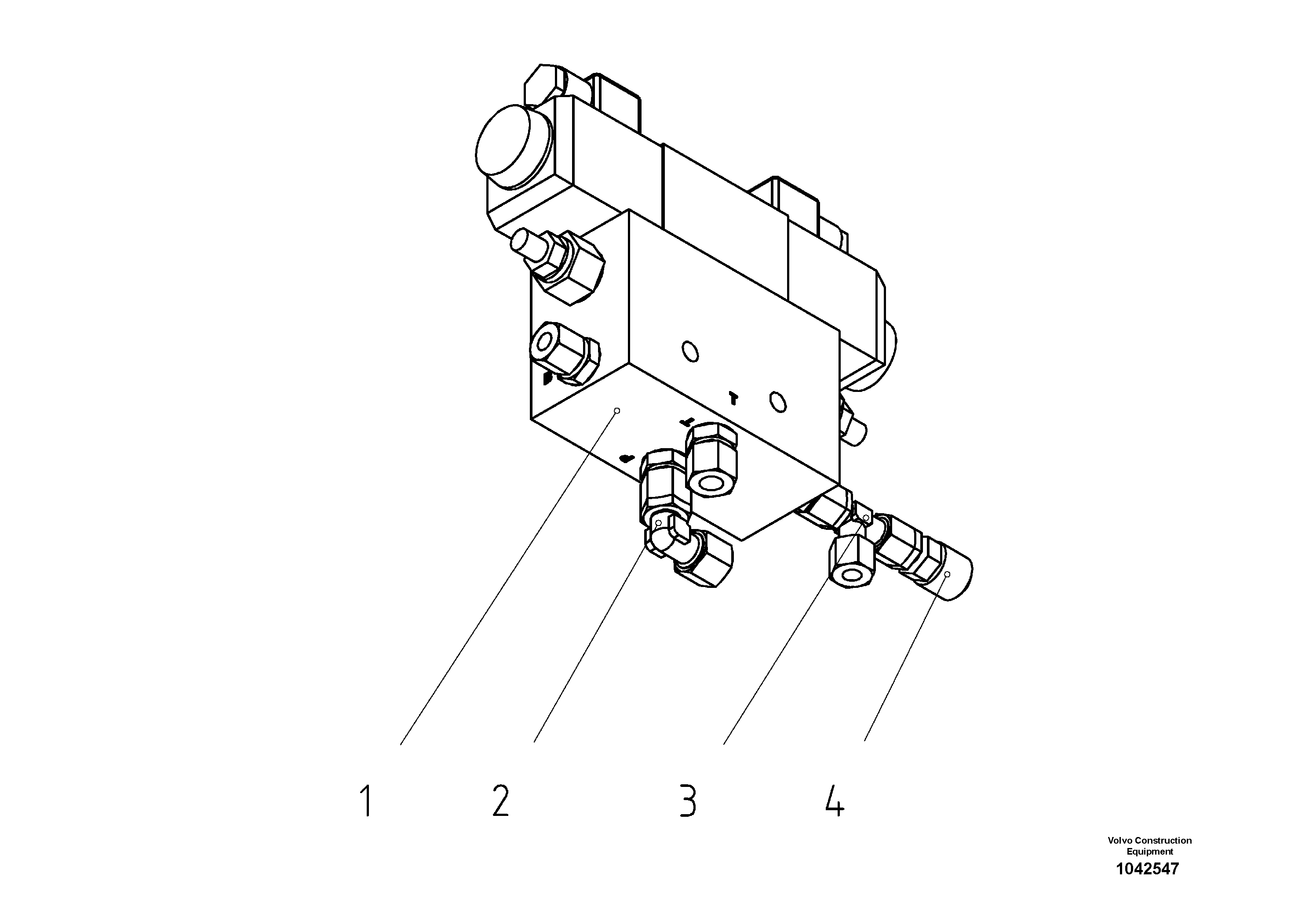 Схема запчастей Volvo ABG325 S/N 20941 - - 59473 Levelling Valve Block 