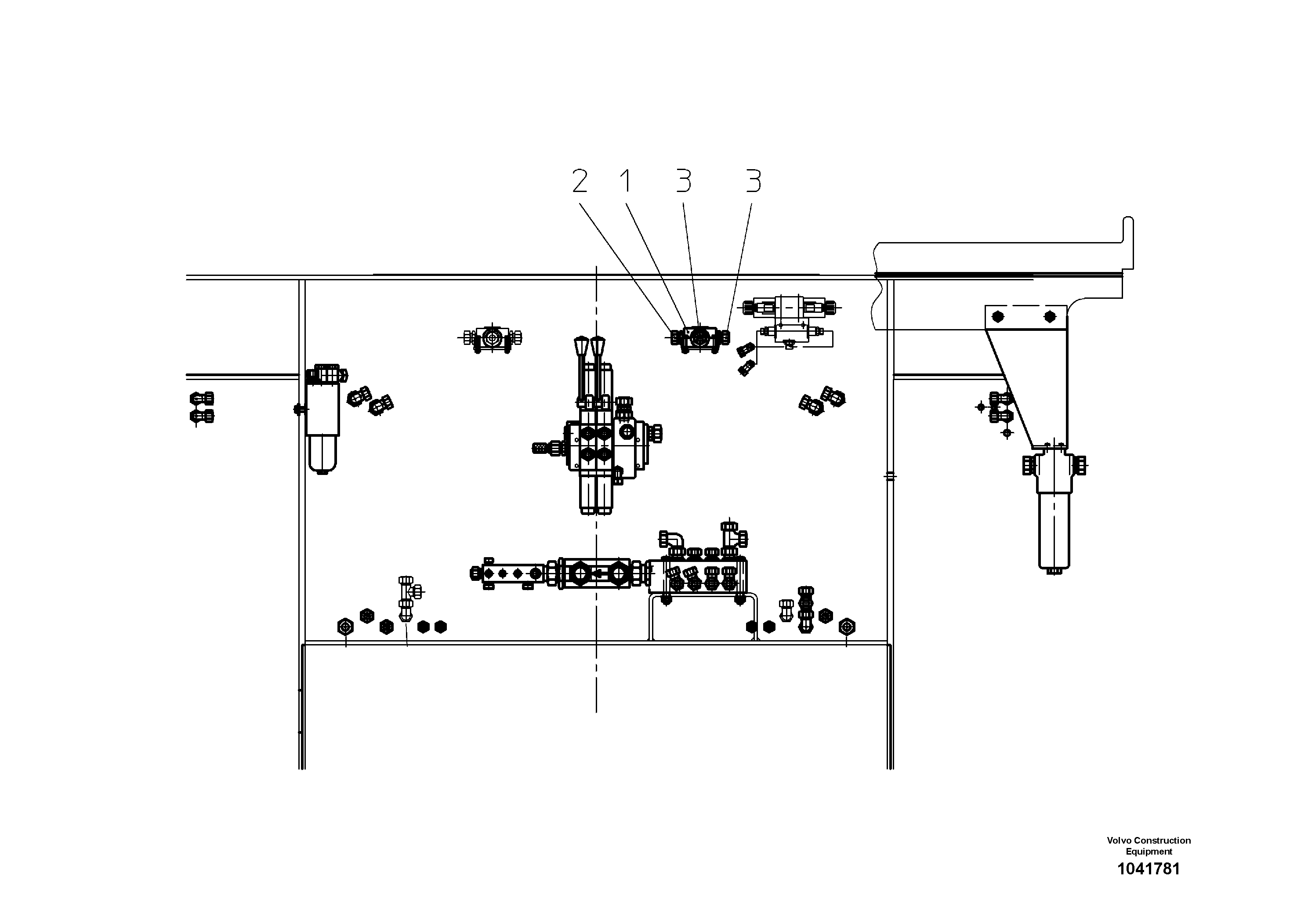 Схема запчастей Volvo ABG325 S/N 20941 - - 59475 Valve Block vibration 