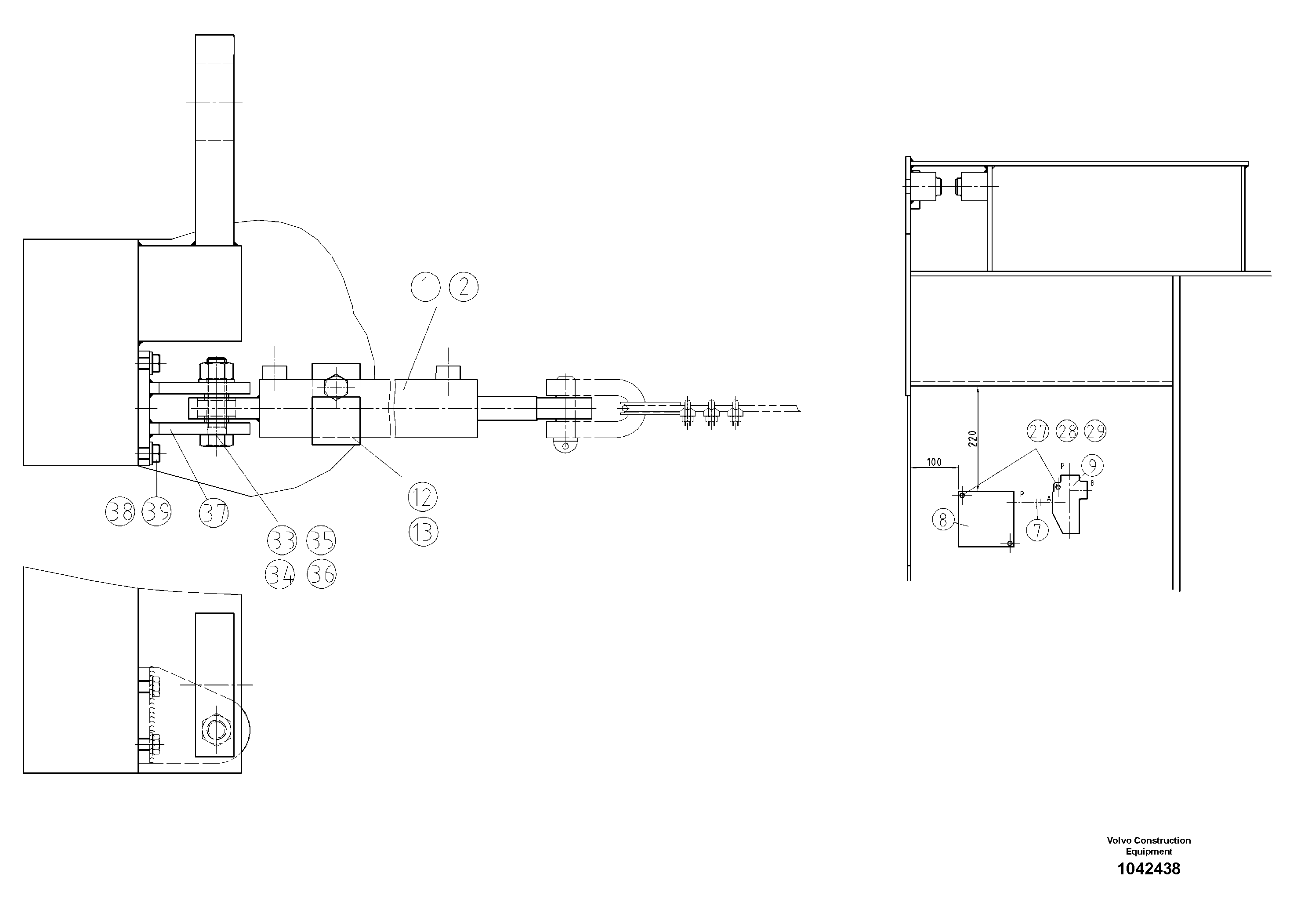 Схема запчастей Volvo ABG325 S/N 20941 - - 56230 Screed Tensioning Device 