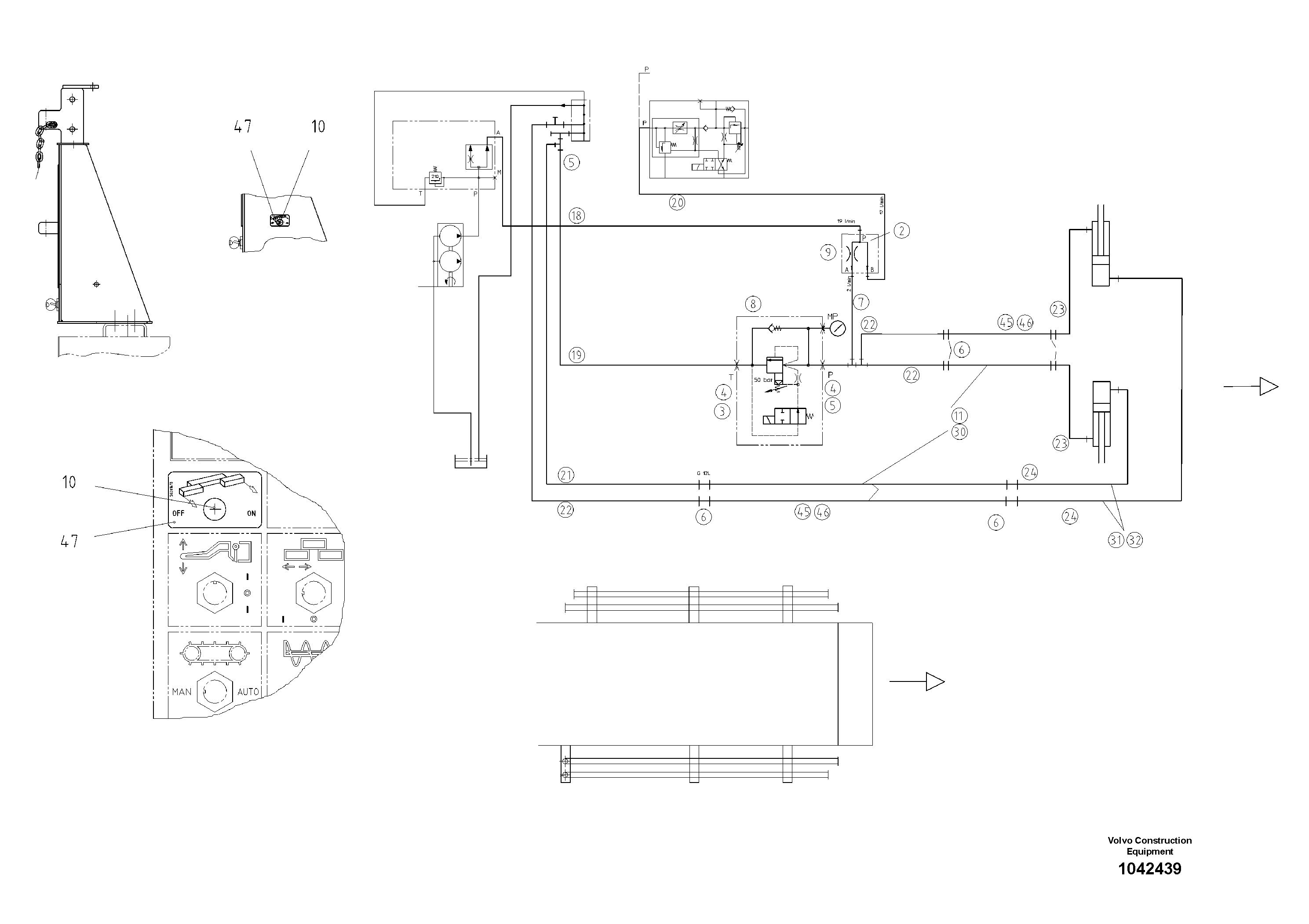 Схема запчастей Volvo ABG325 S/N 20941 - - 56231 Screed Tensioning Device 