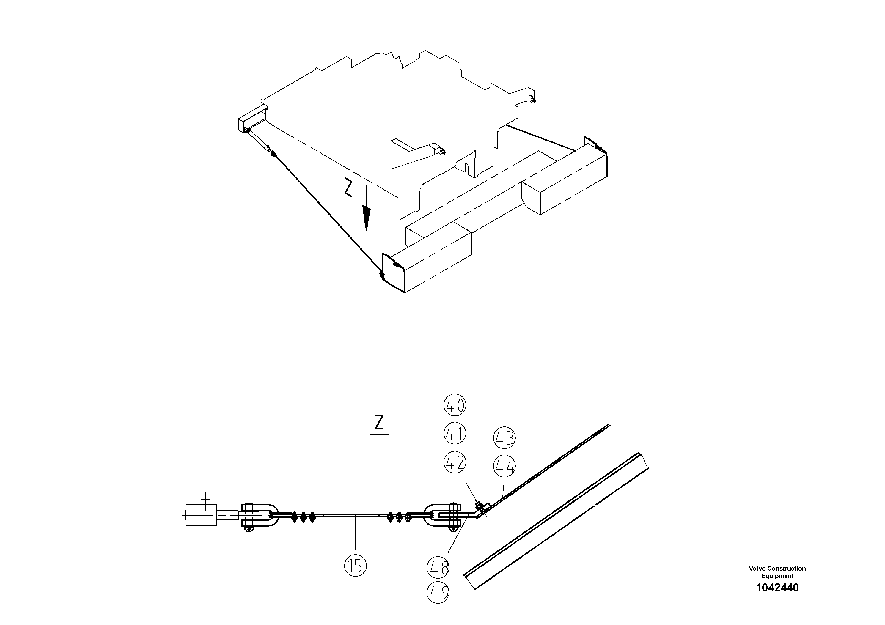 Схема запчастей Volvo ABG325 S/N 20941 - - 56232 Screed Tensioning Device 