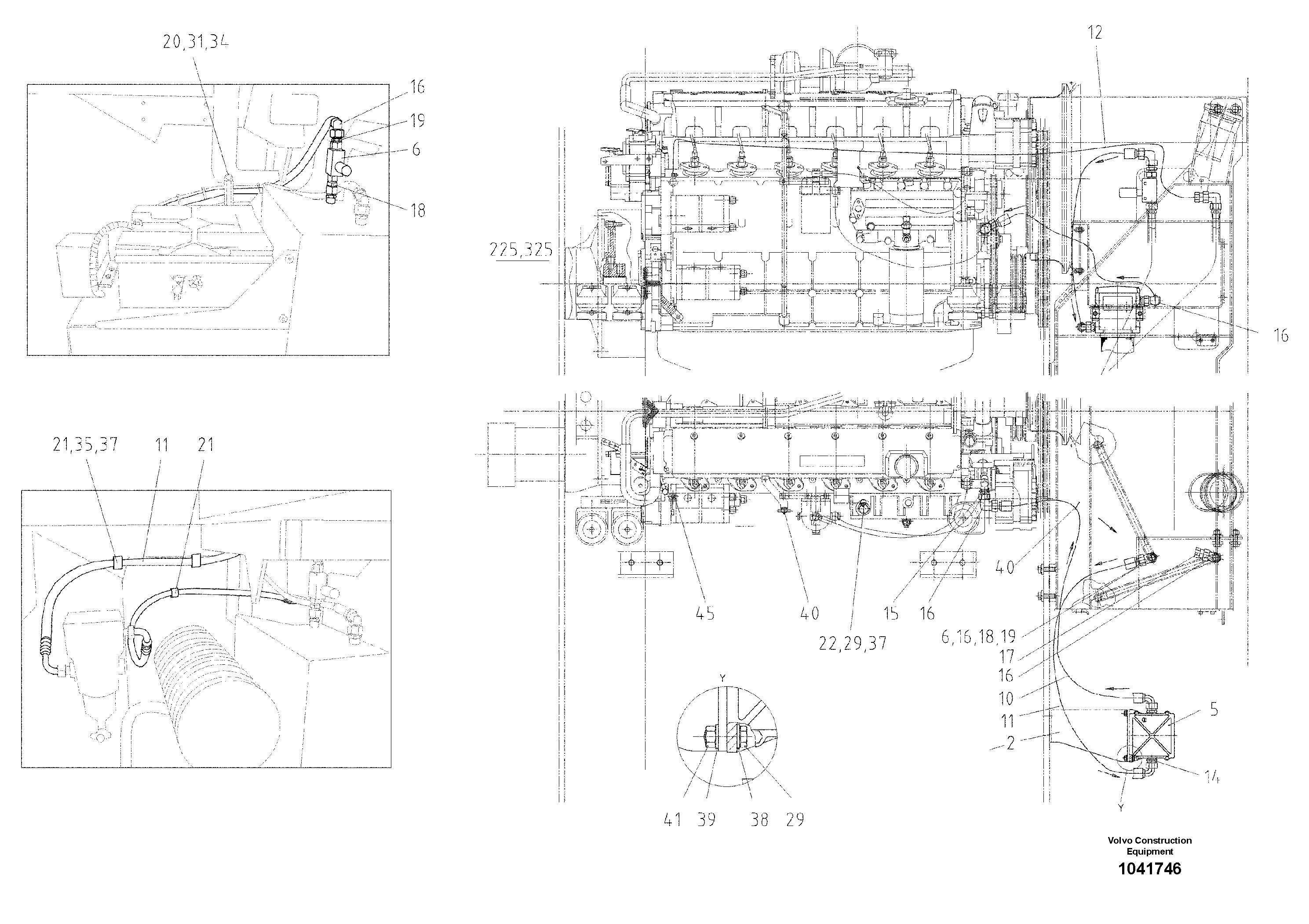 Схема запчастей Volvo ABG325 S/N 20941 - - 27169 Fuel Line 