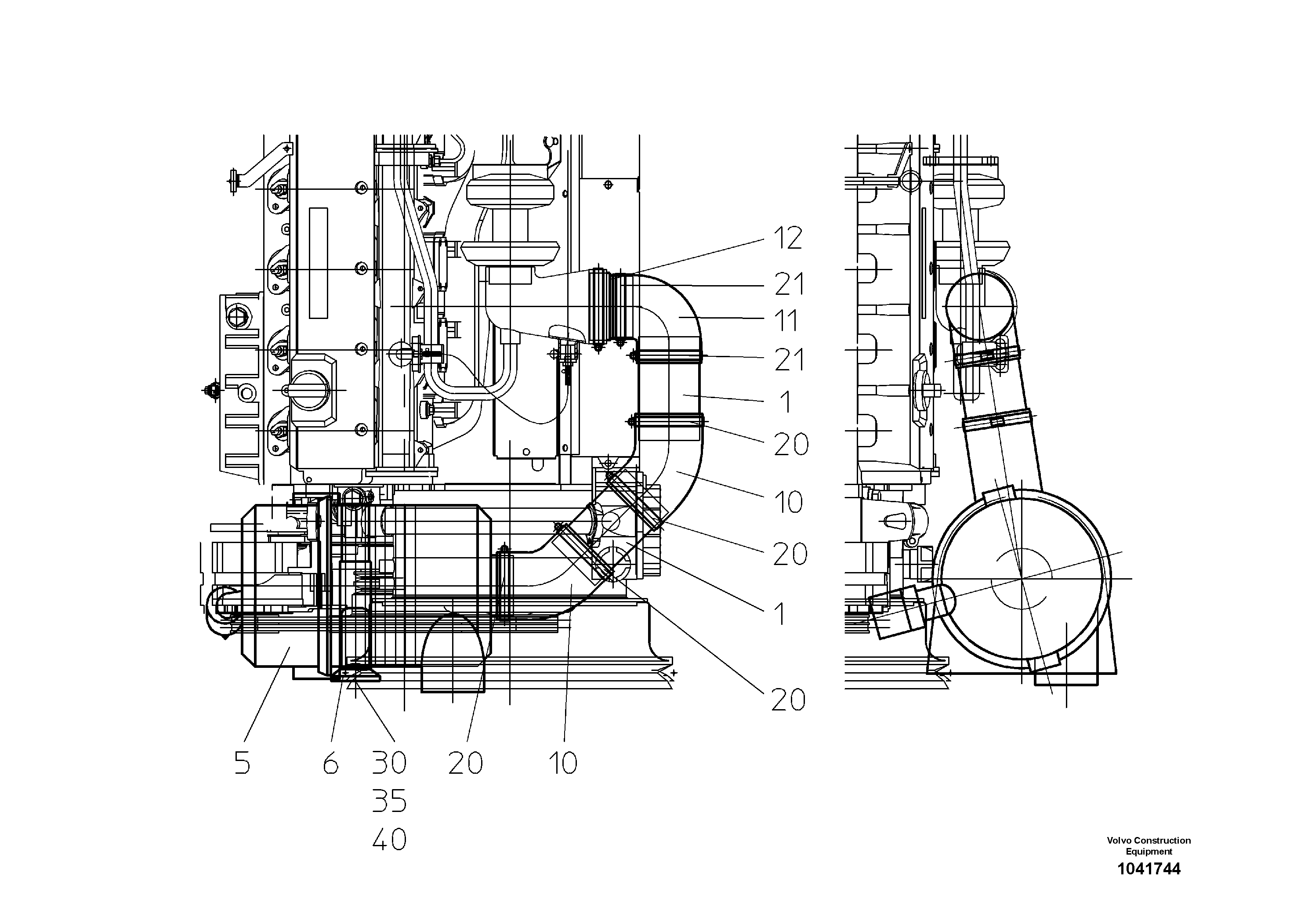 Схема запчастей Volvo ABG325 S/N 20941 - - 52721 Фильтр воздушный 